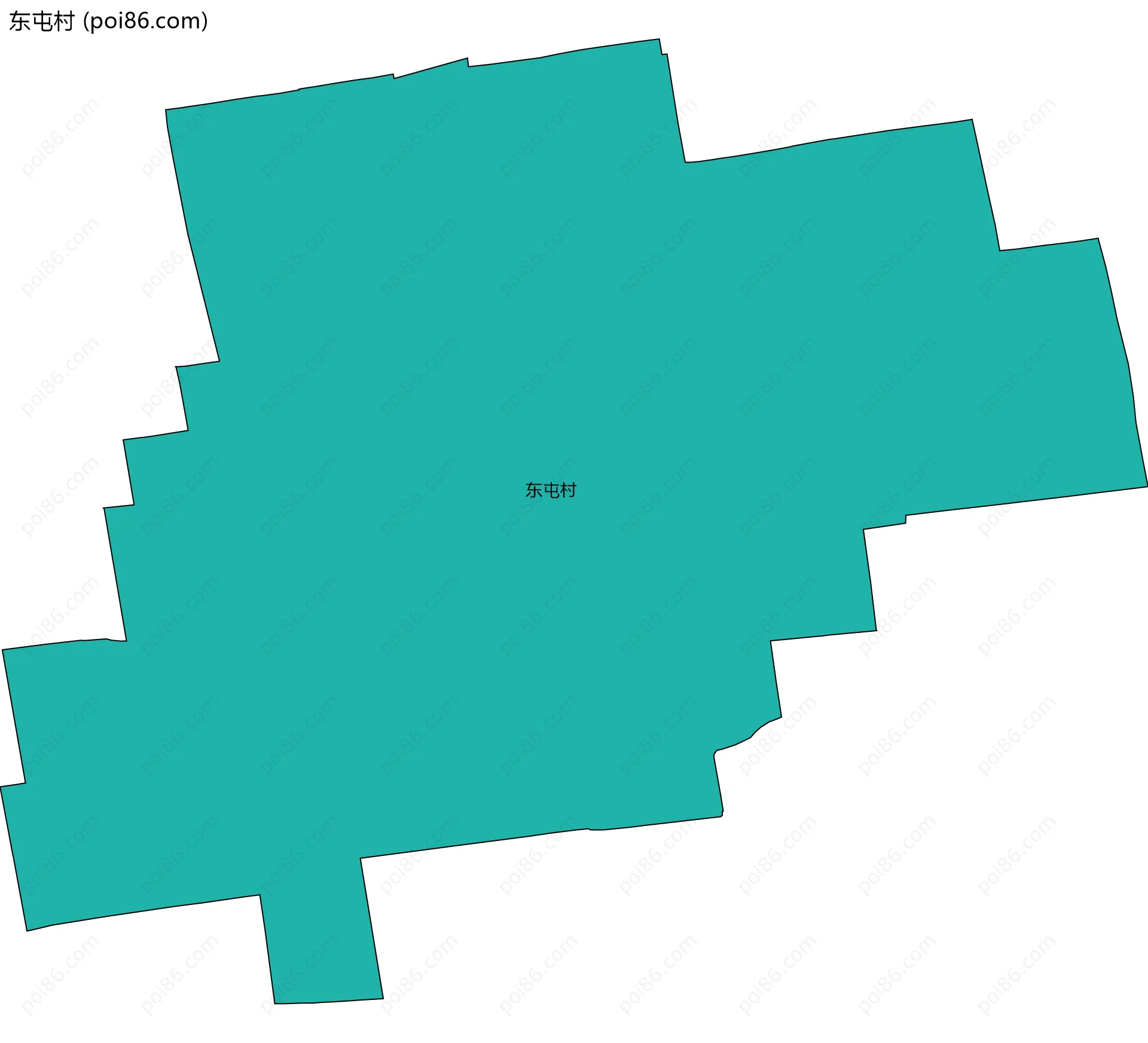 东屯村边界地图