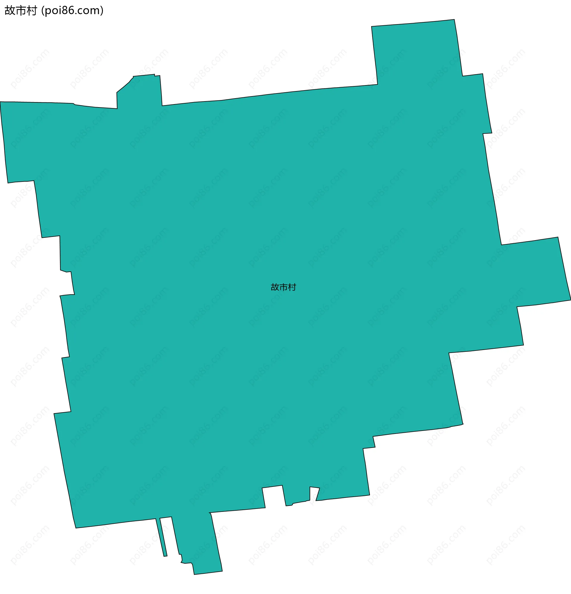 故市村边界地图