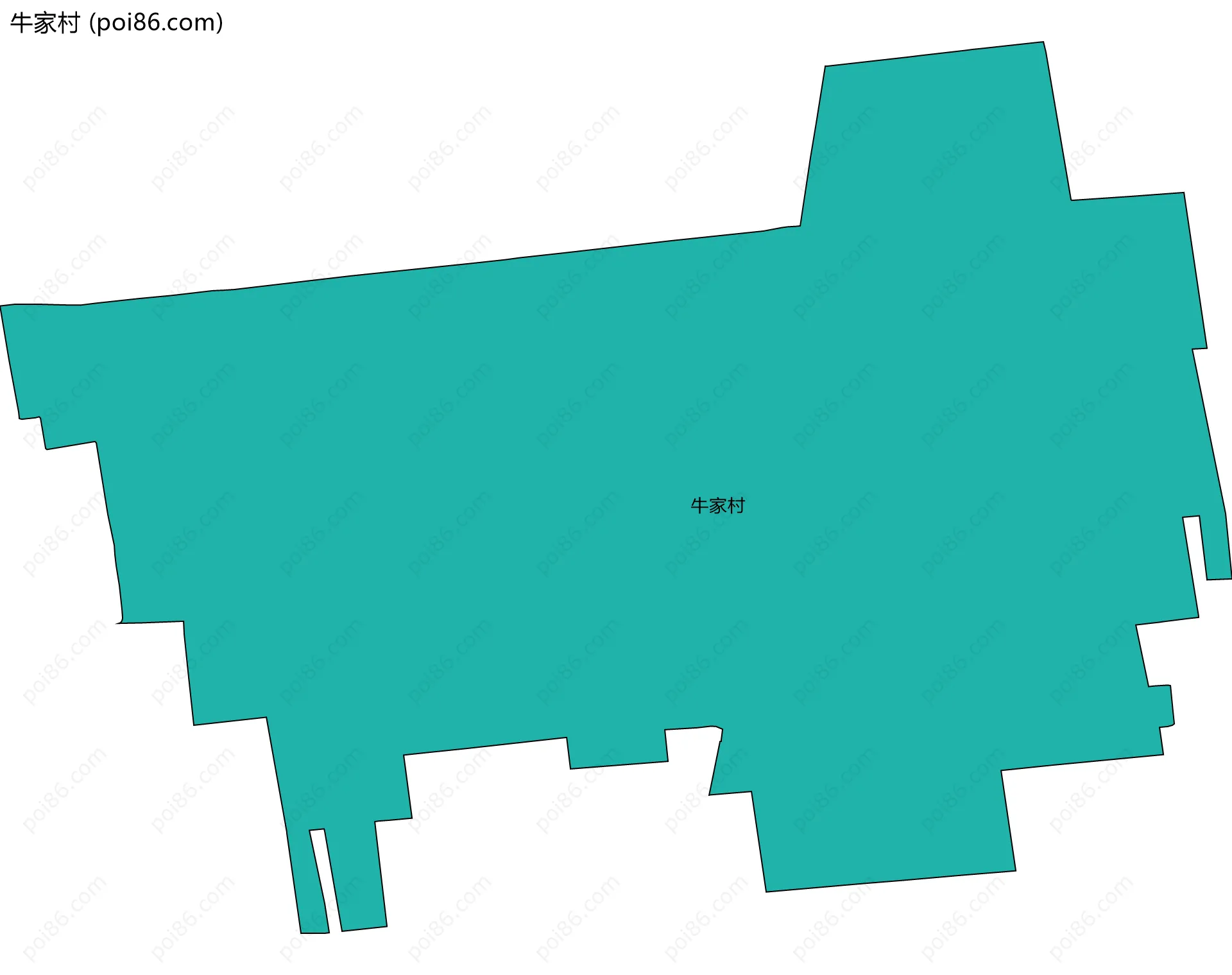 牛家村边界地图