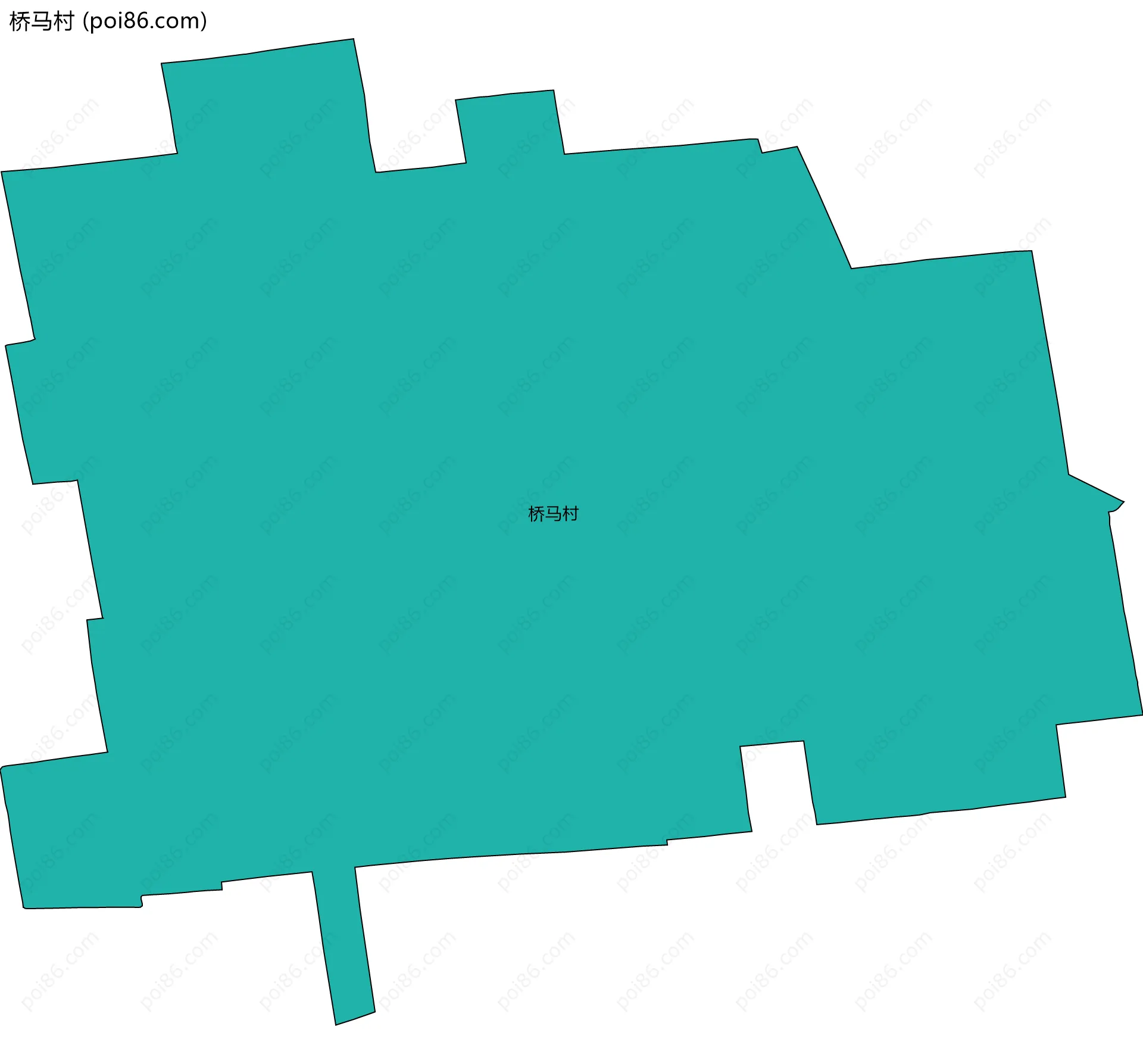 桥马村边界地图