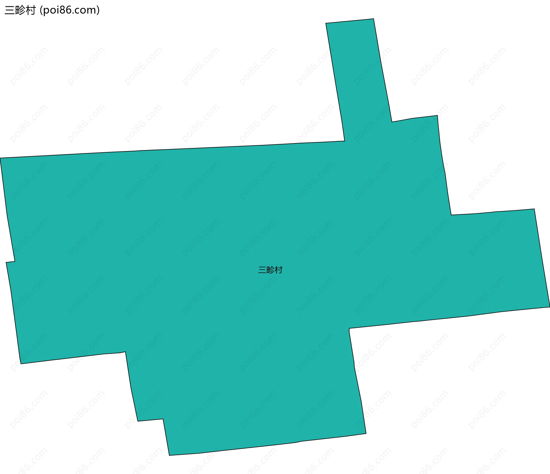 三畛村边界地图