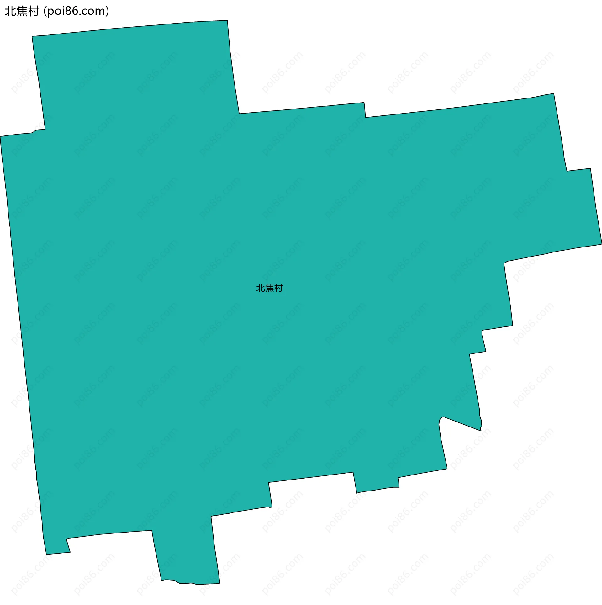 北焦村边界地图