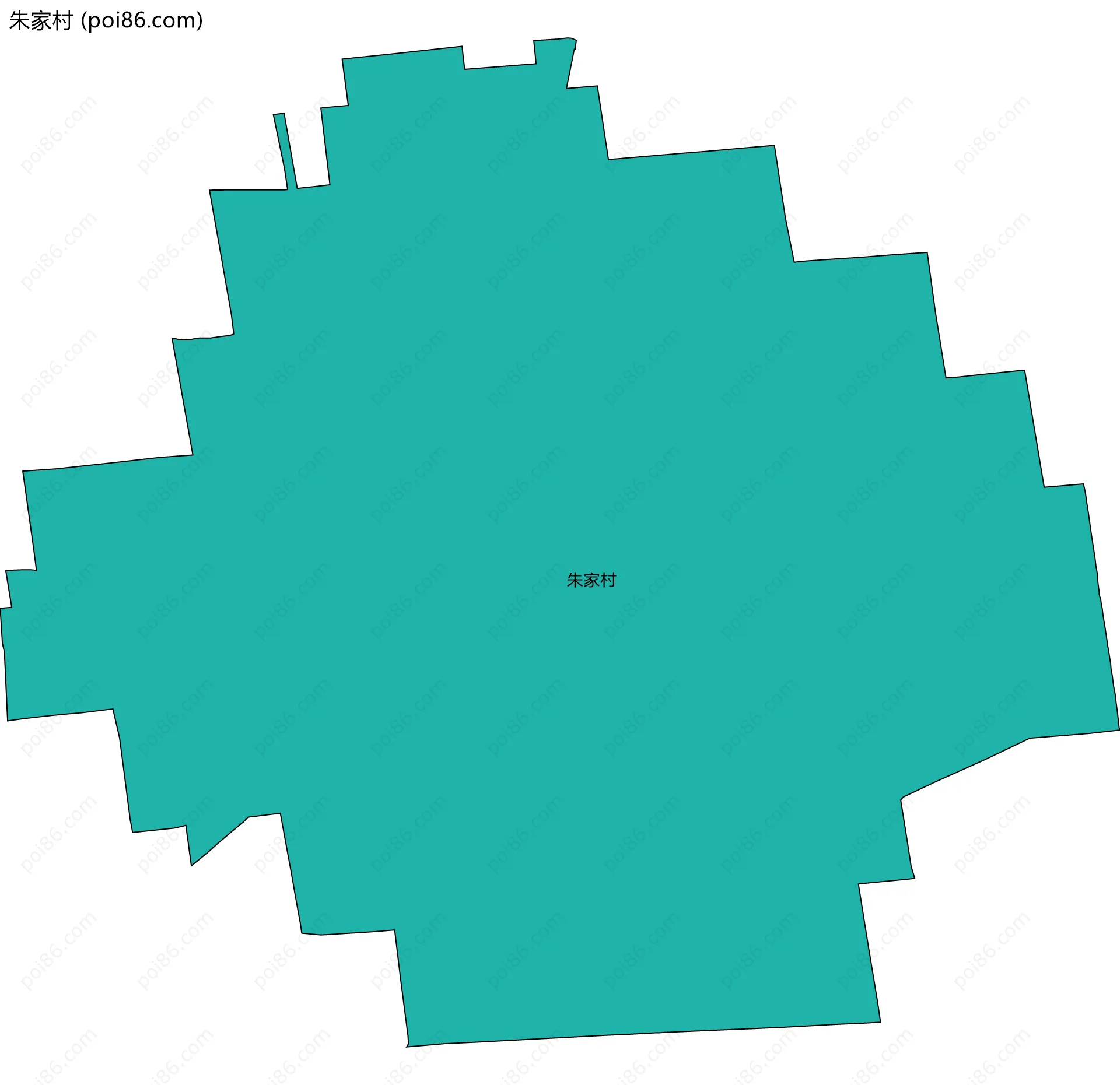 朱家村边界地图