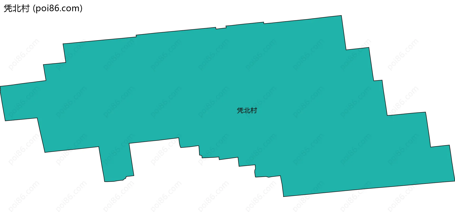 凭北村边界地图