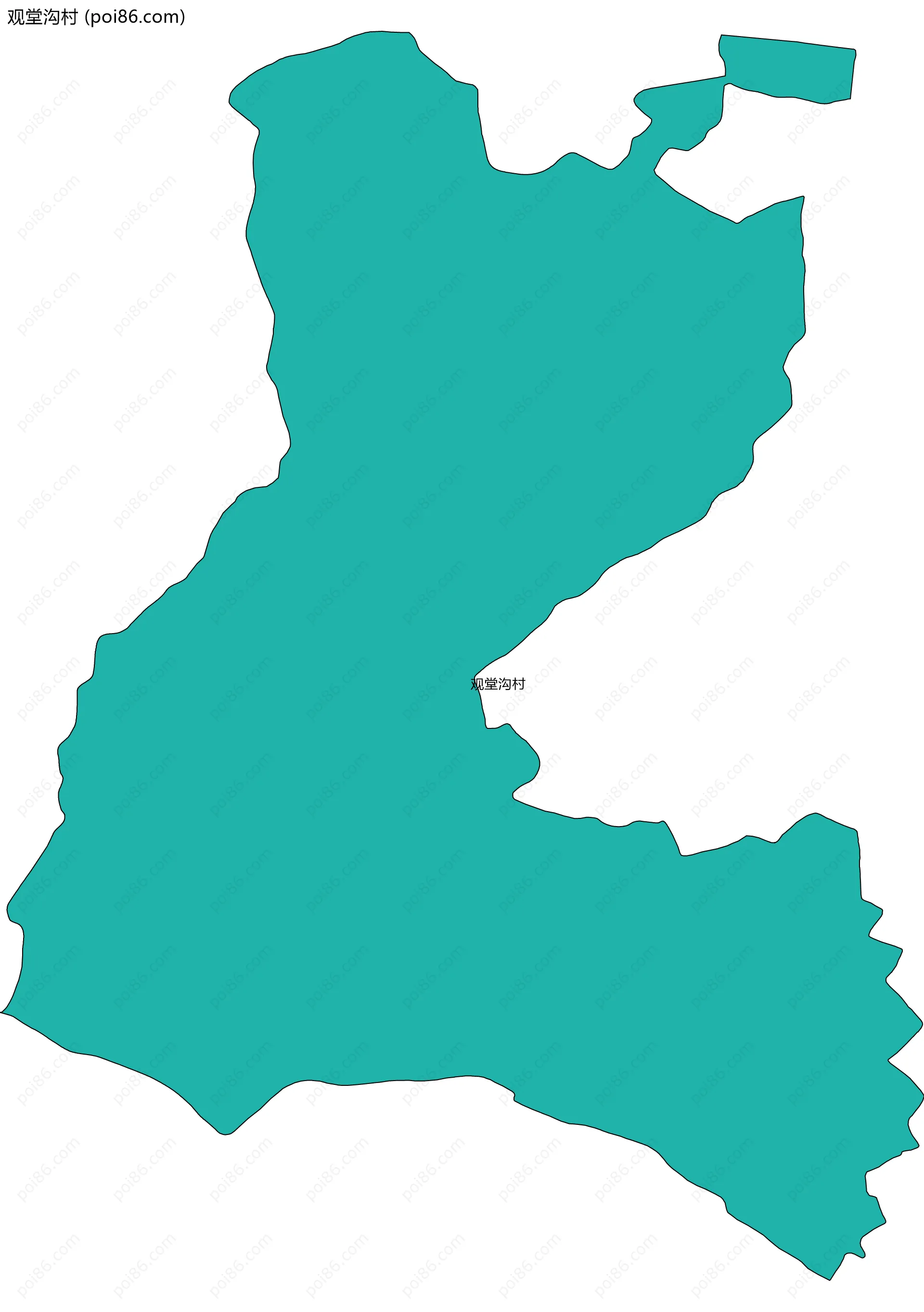 观堂沟村边界地图