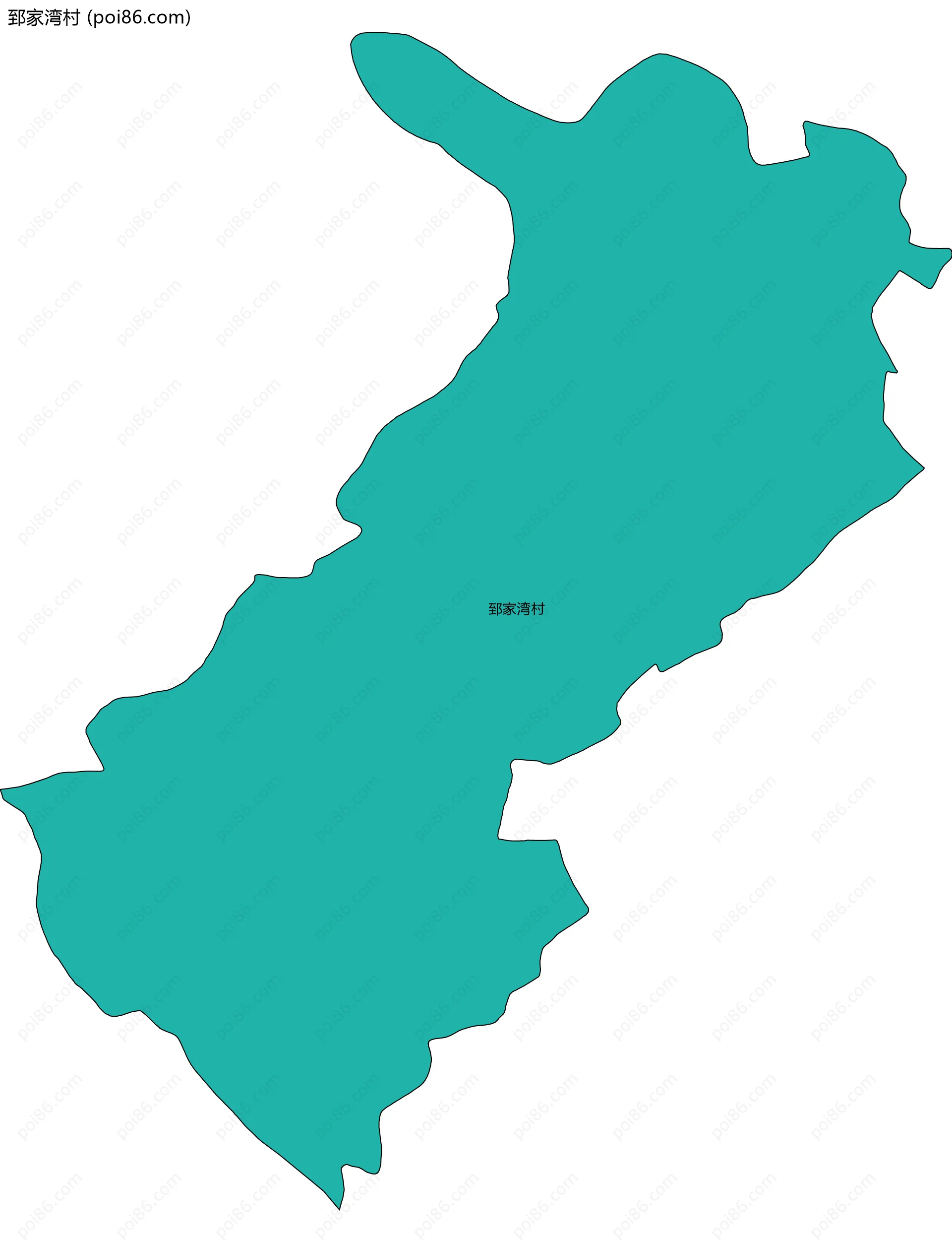 郅家湾村边界地图