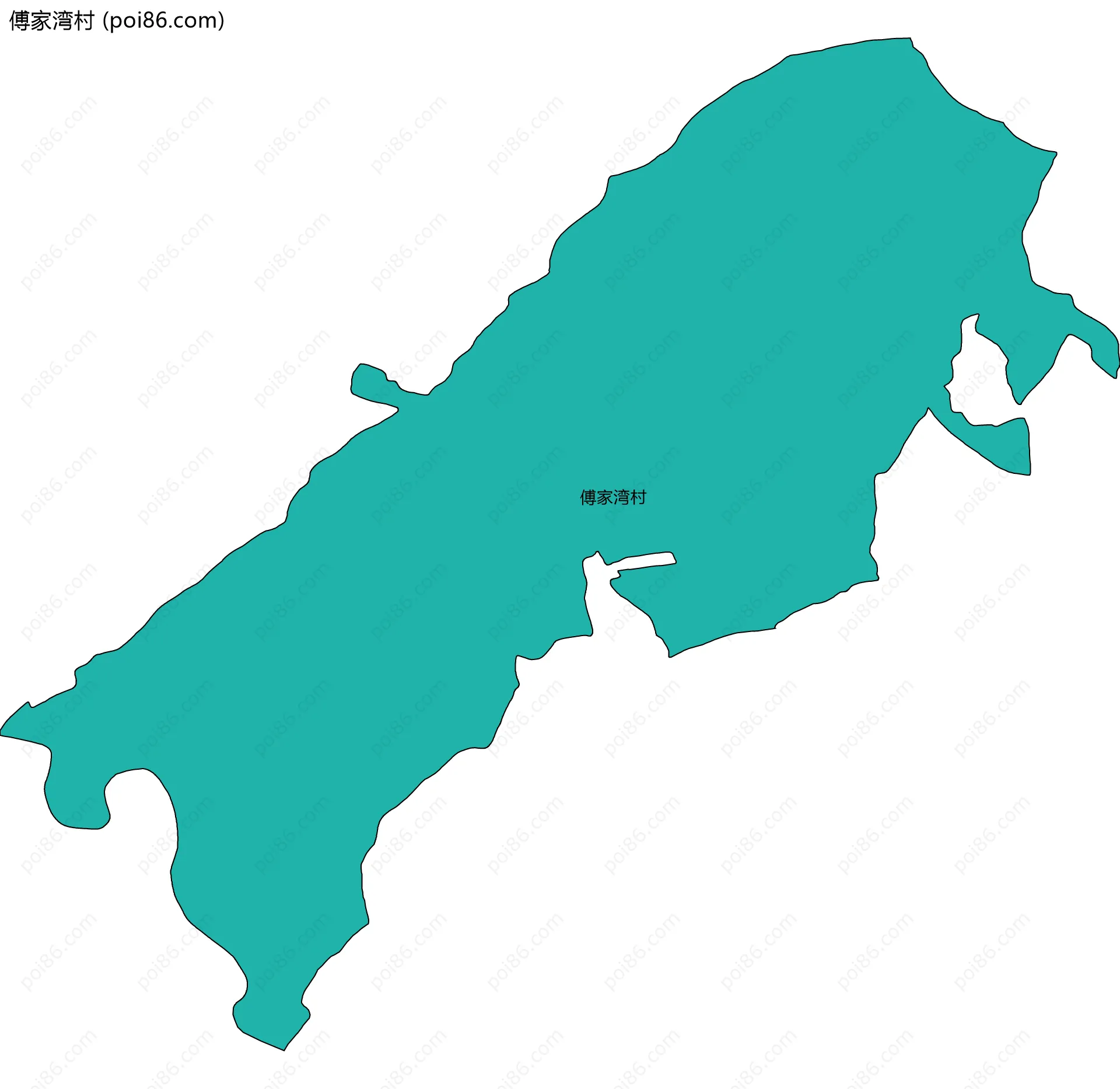 傅家湾村边界地图