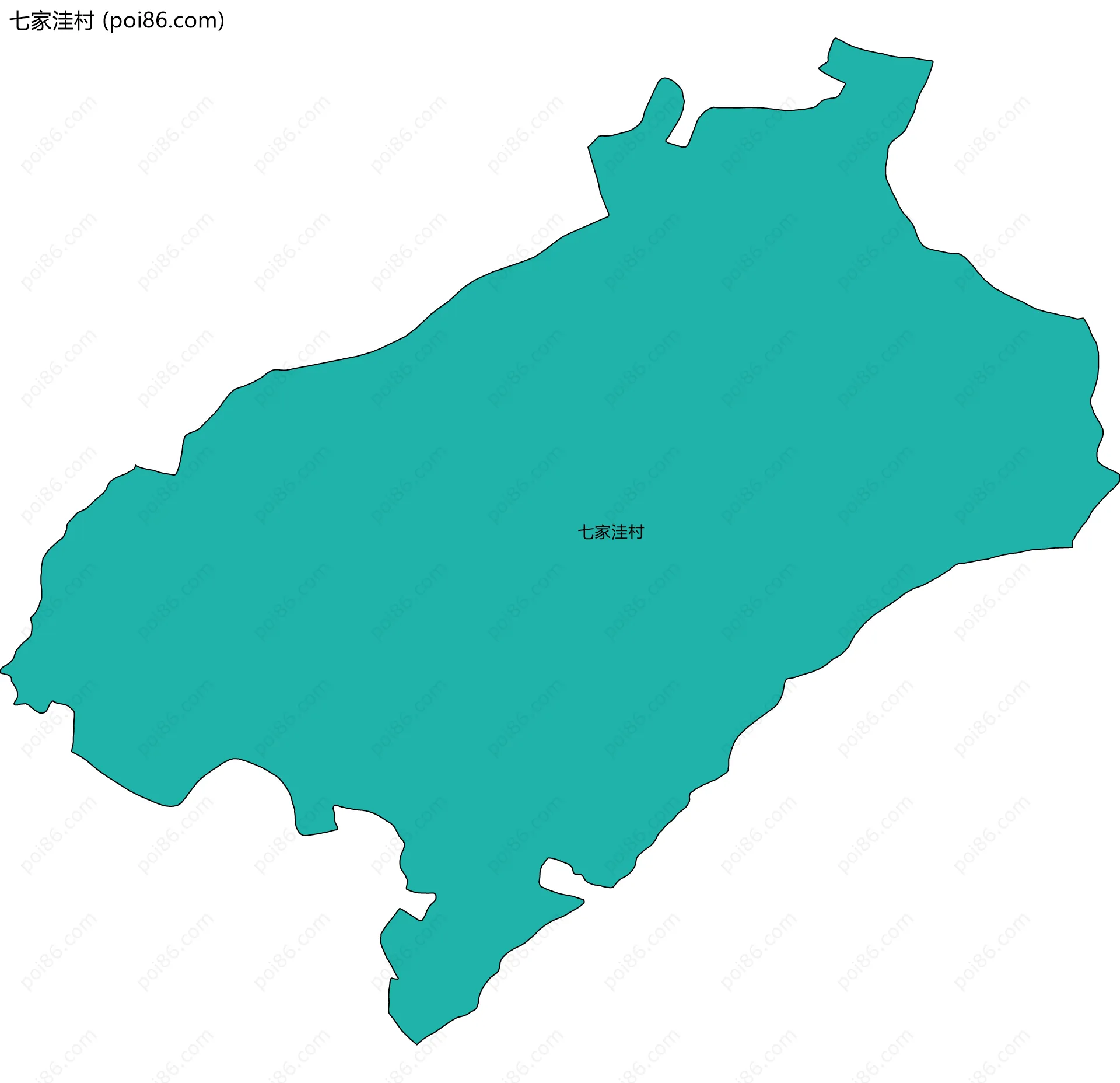 七家洼村边界地图