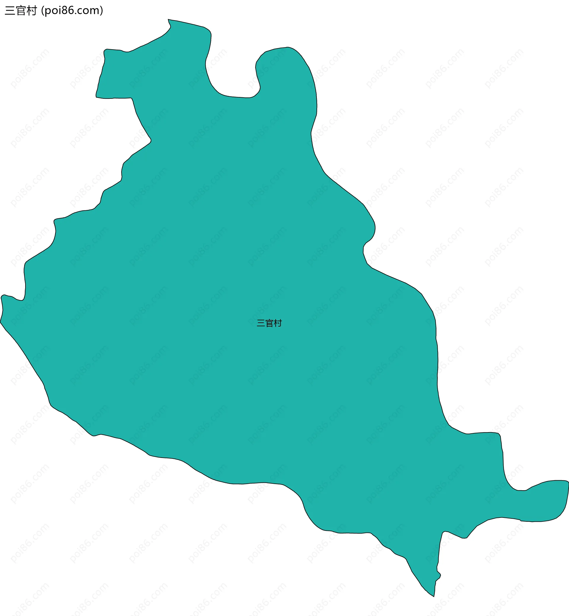 三官村边界地图