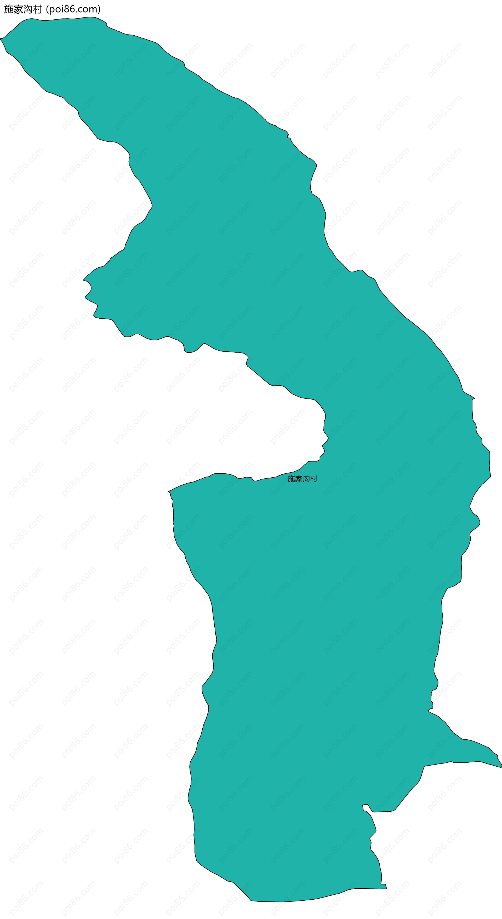 施家沟村边界地图