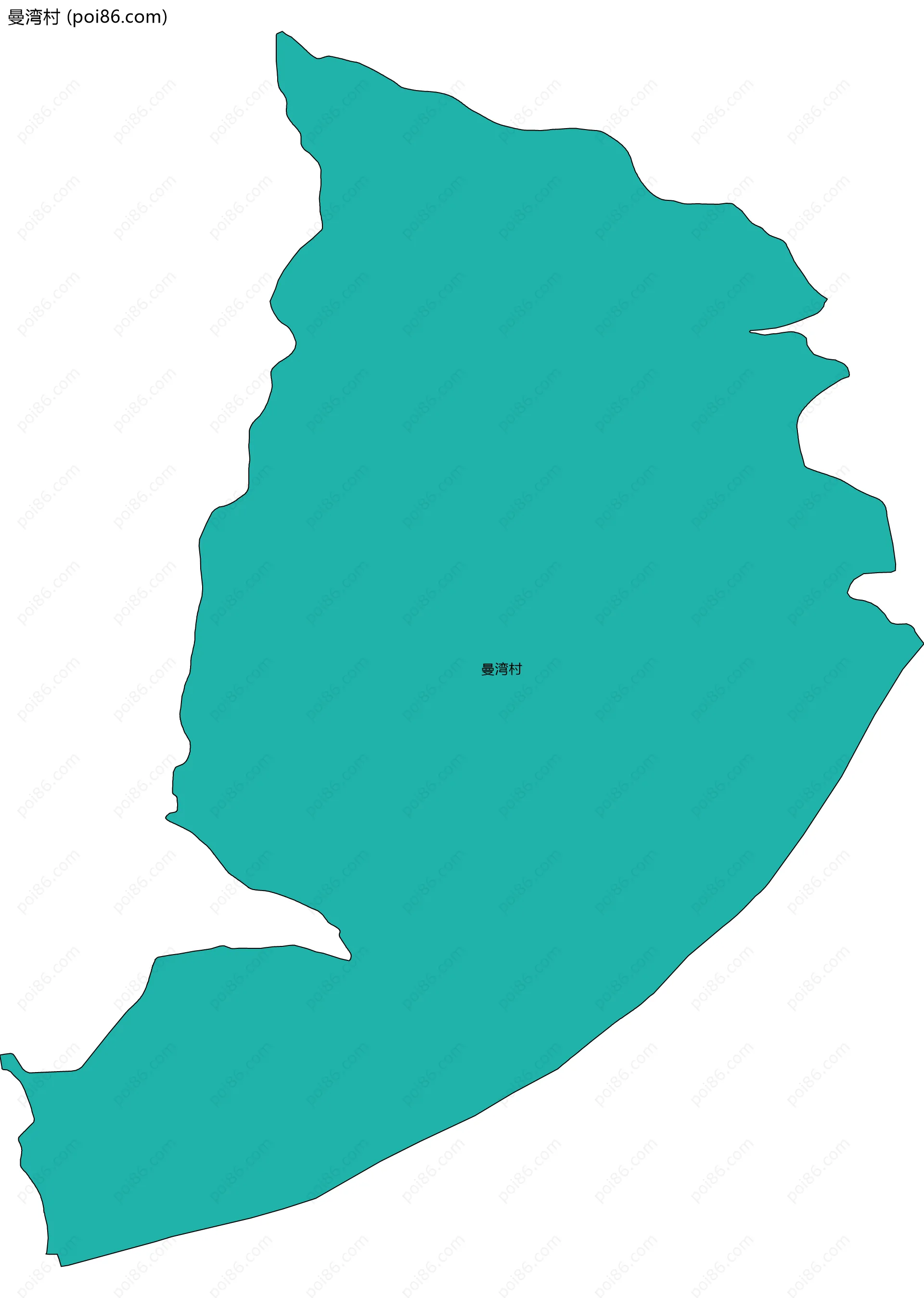 曼湾村边界地图