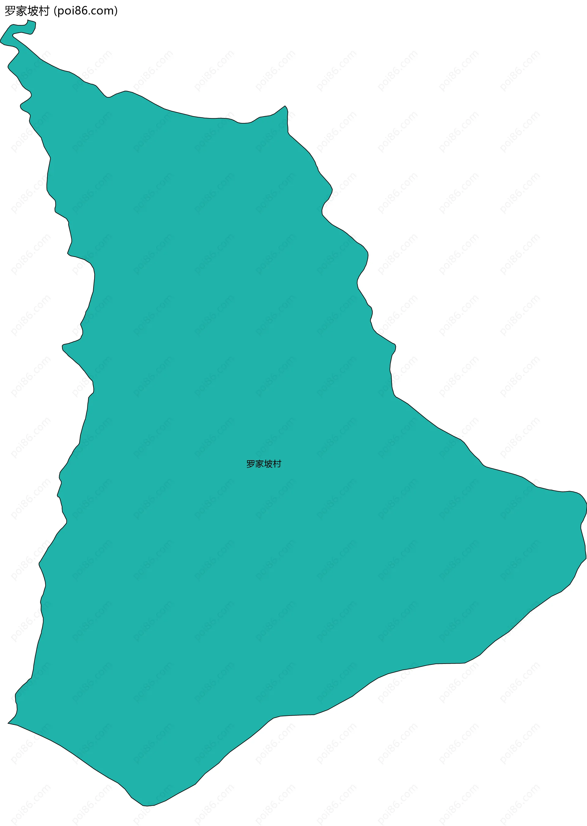 罗家坡村边界地图