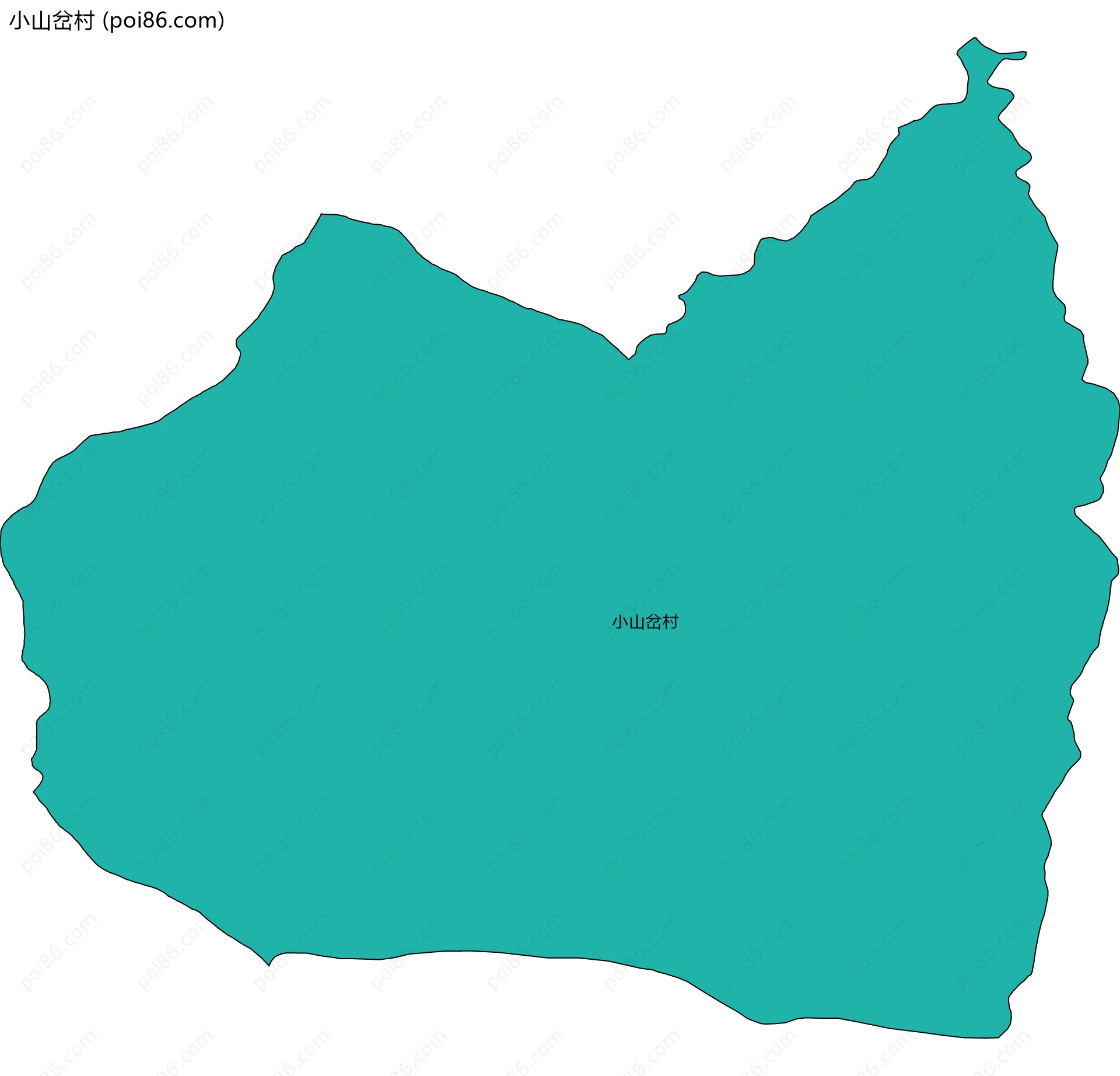 小山岔村边界地图