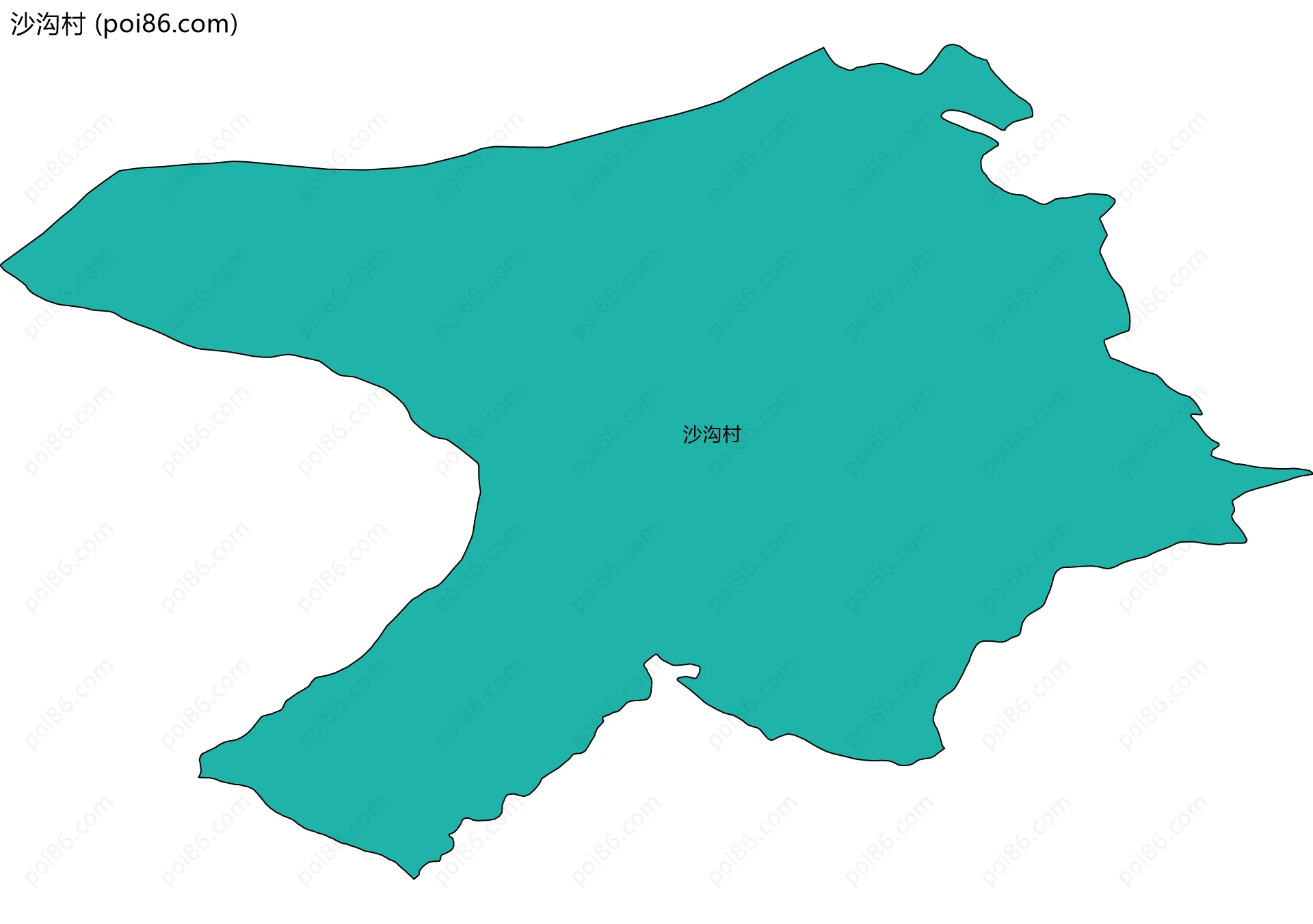 沙沟村边界地图