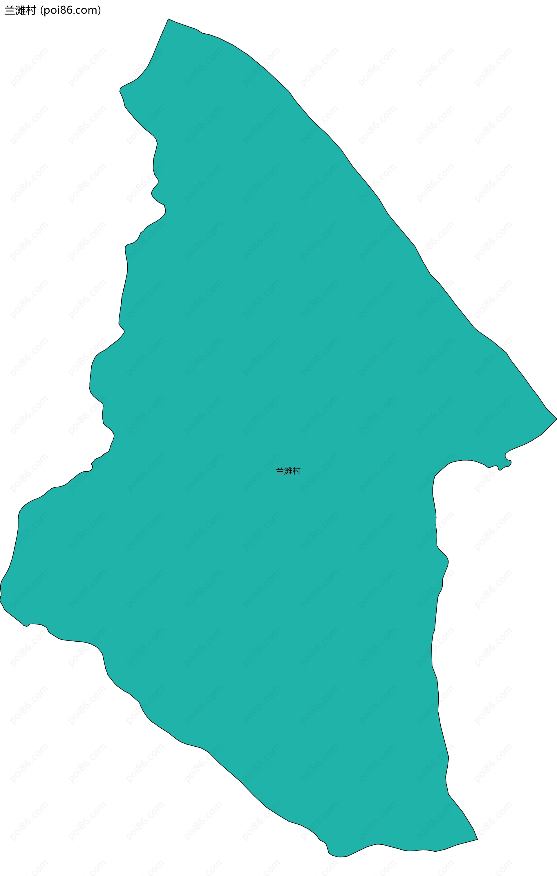 兰滩村边界地图