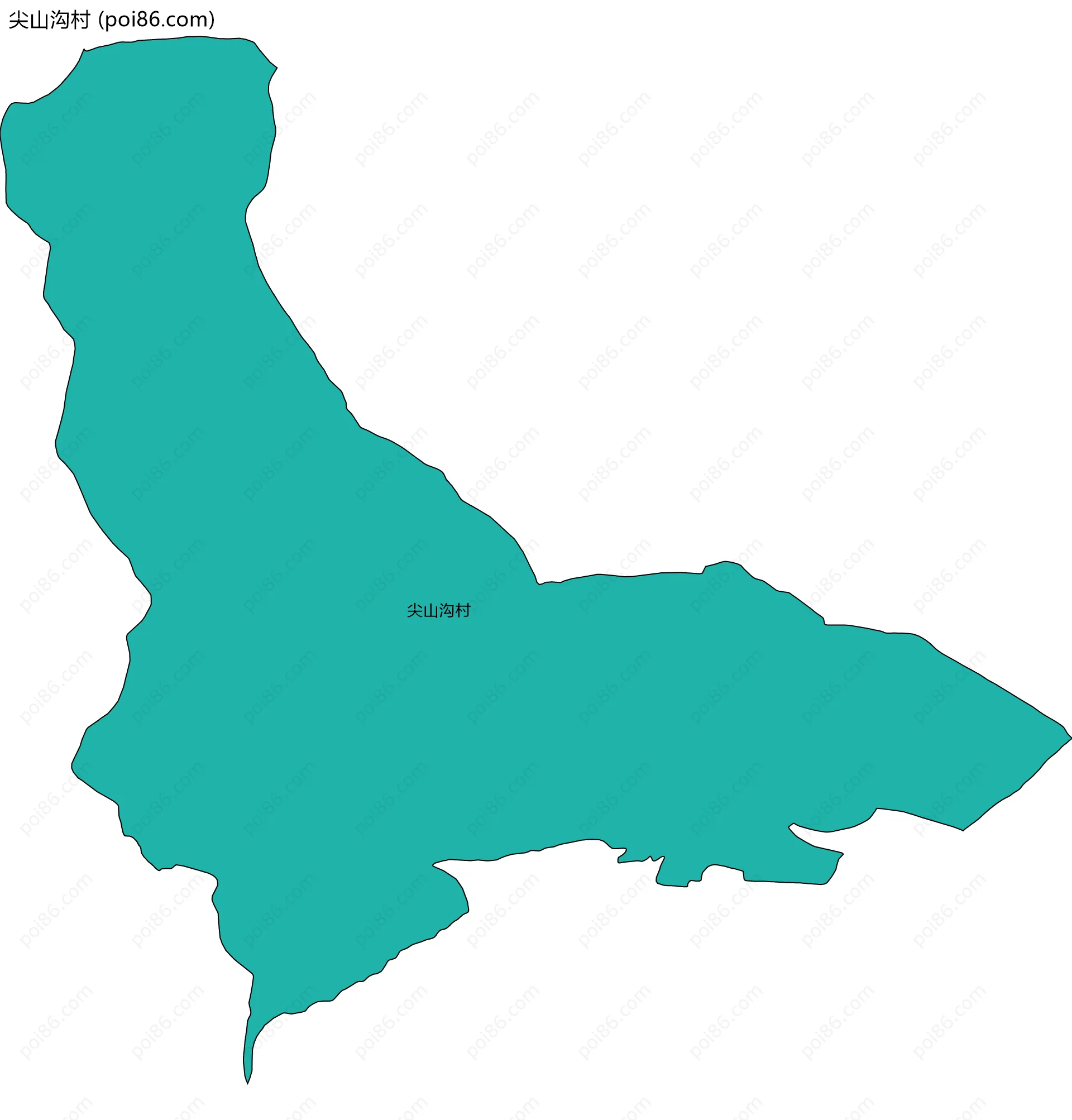 尖山沟村边界地图