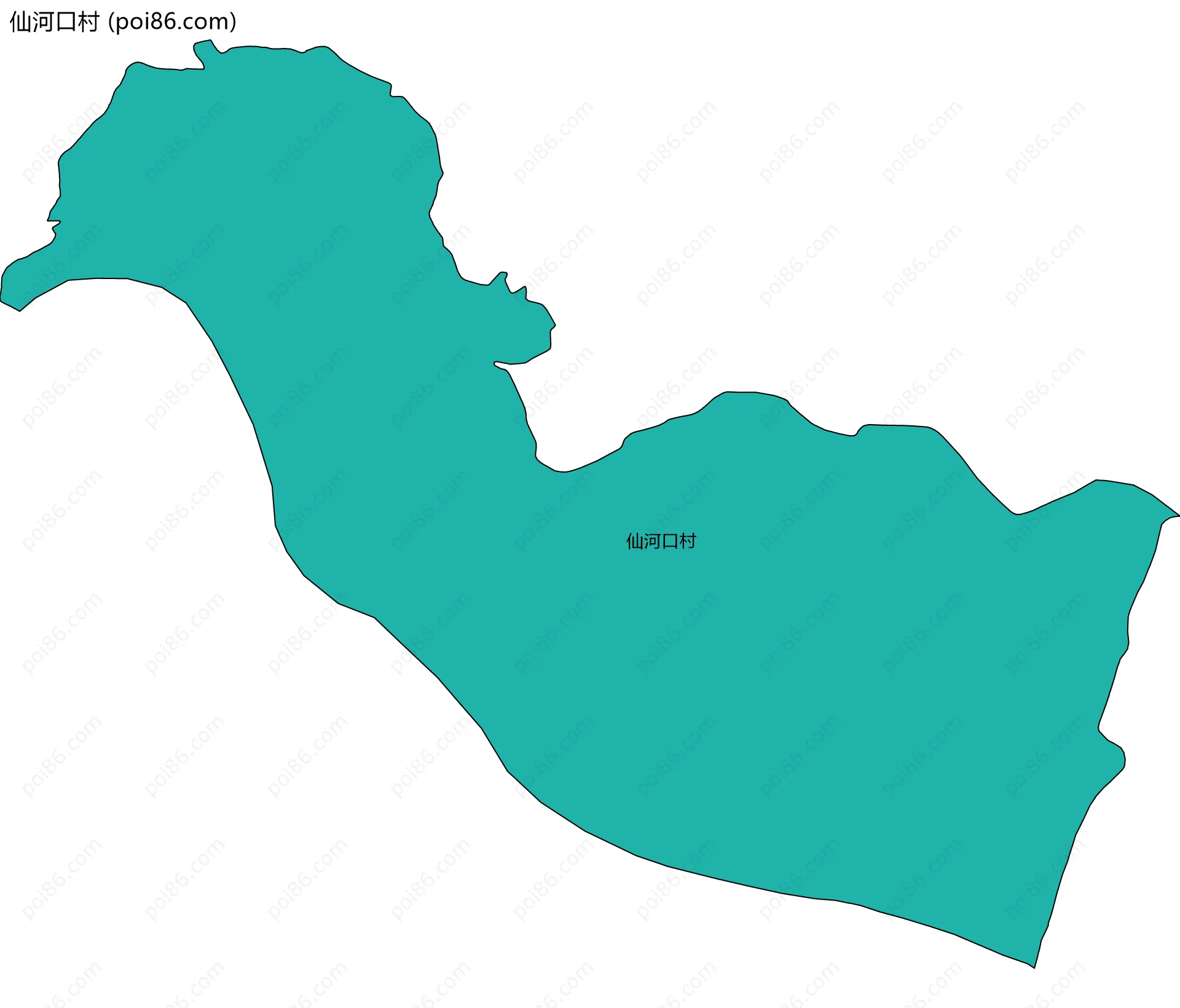 仙河口村边界地图