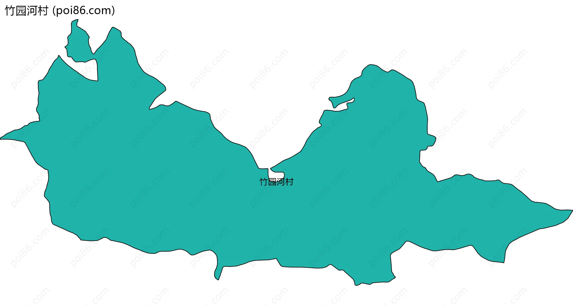 竹园河村边界地图