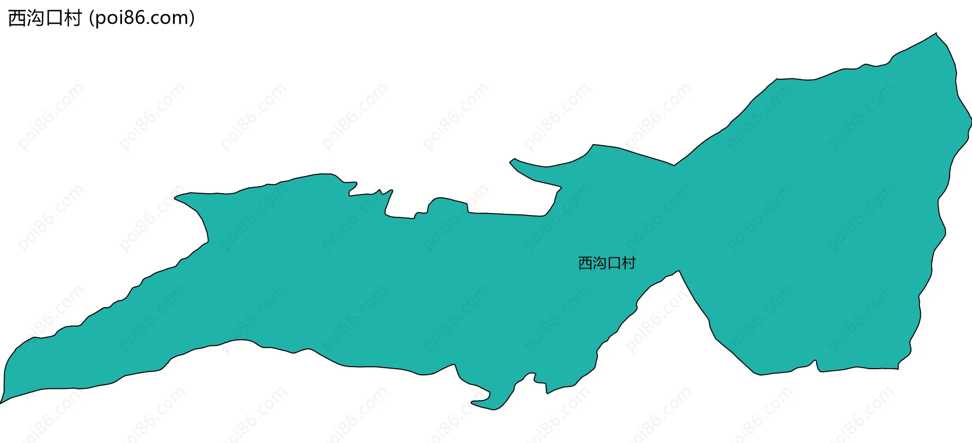 西沟口村边界地图