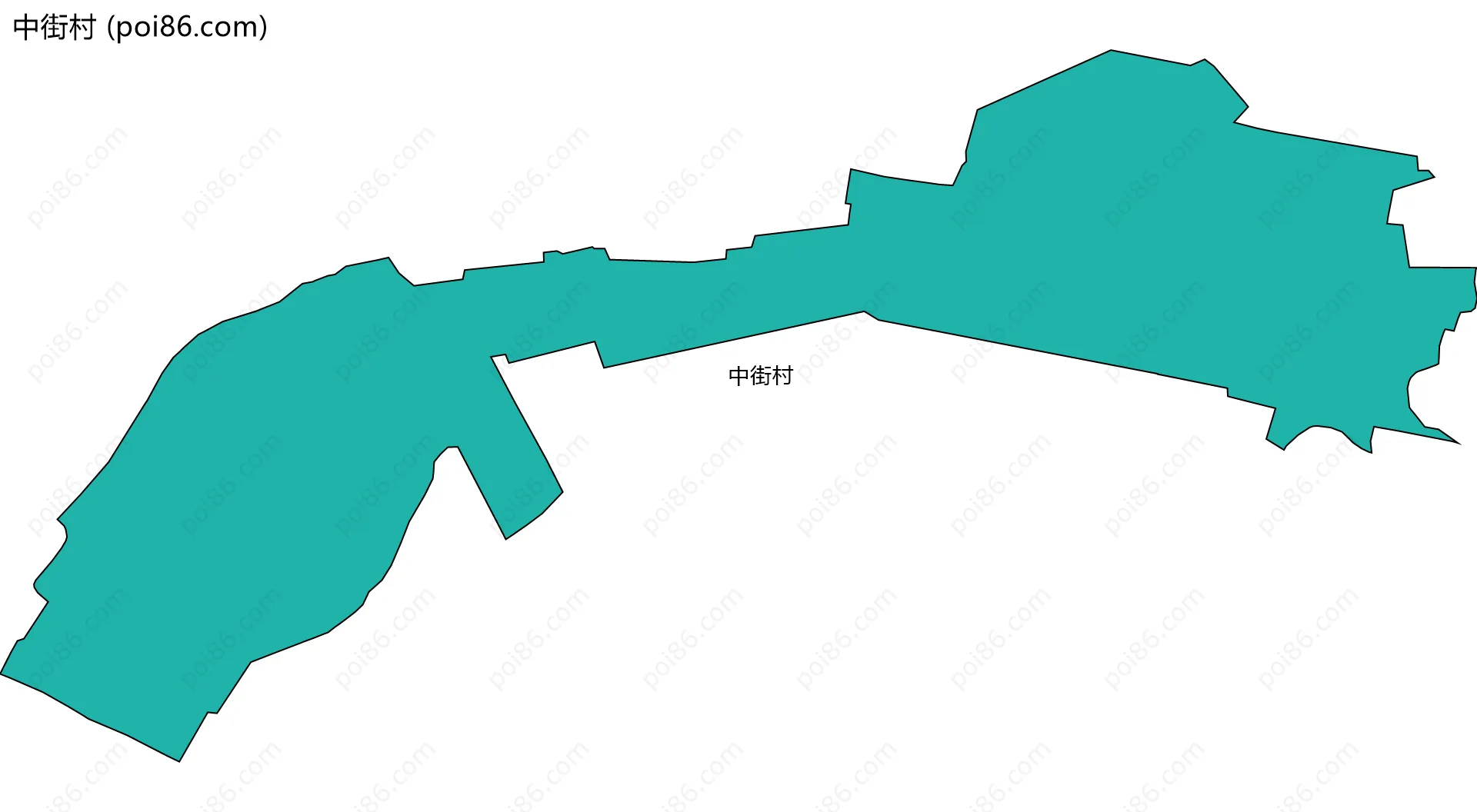 中街村边界地图