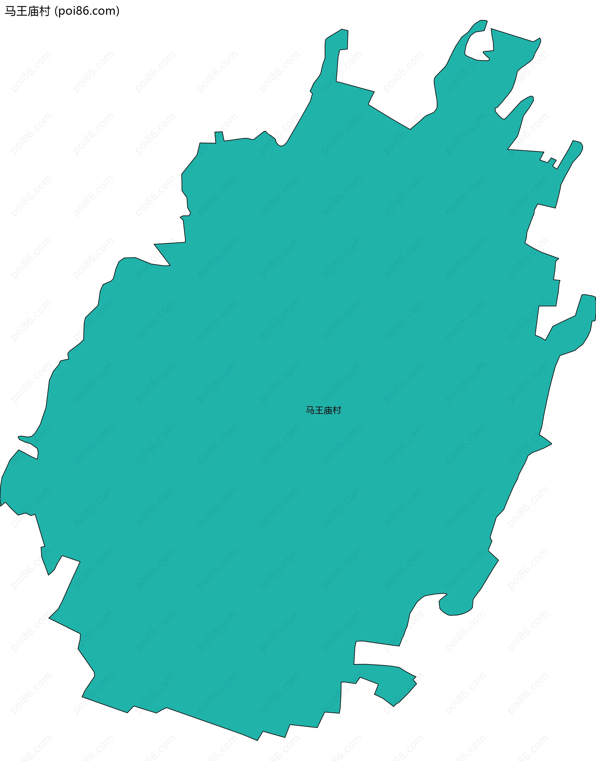 马王庙村边界地图