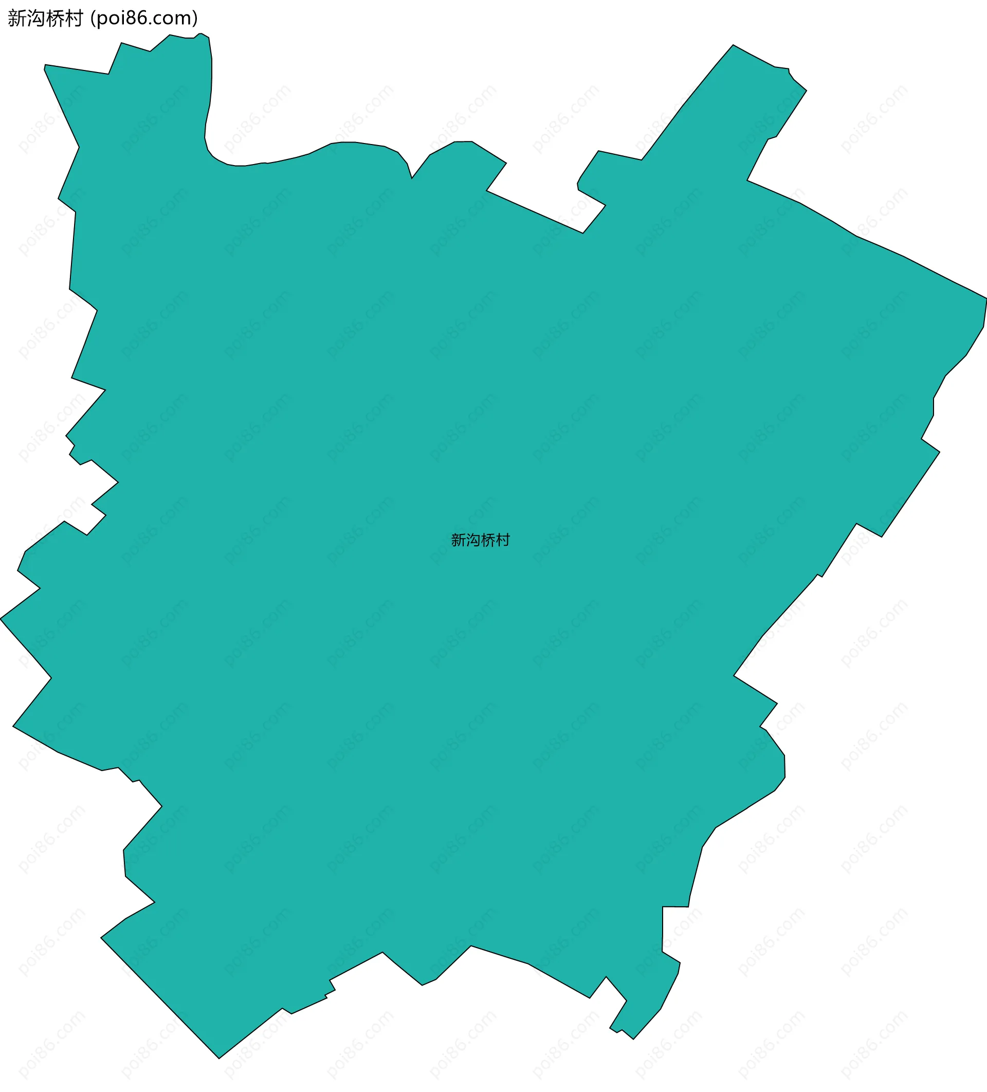 新沟桥村边界地图