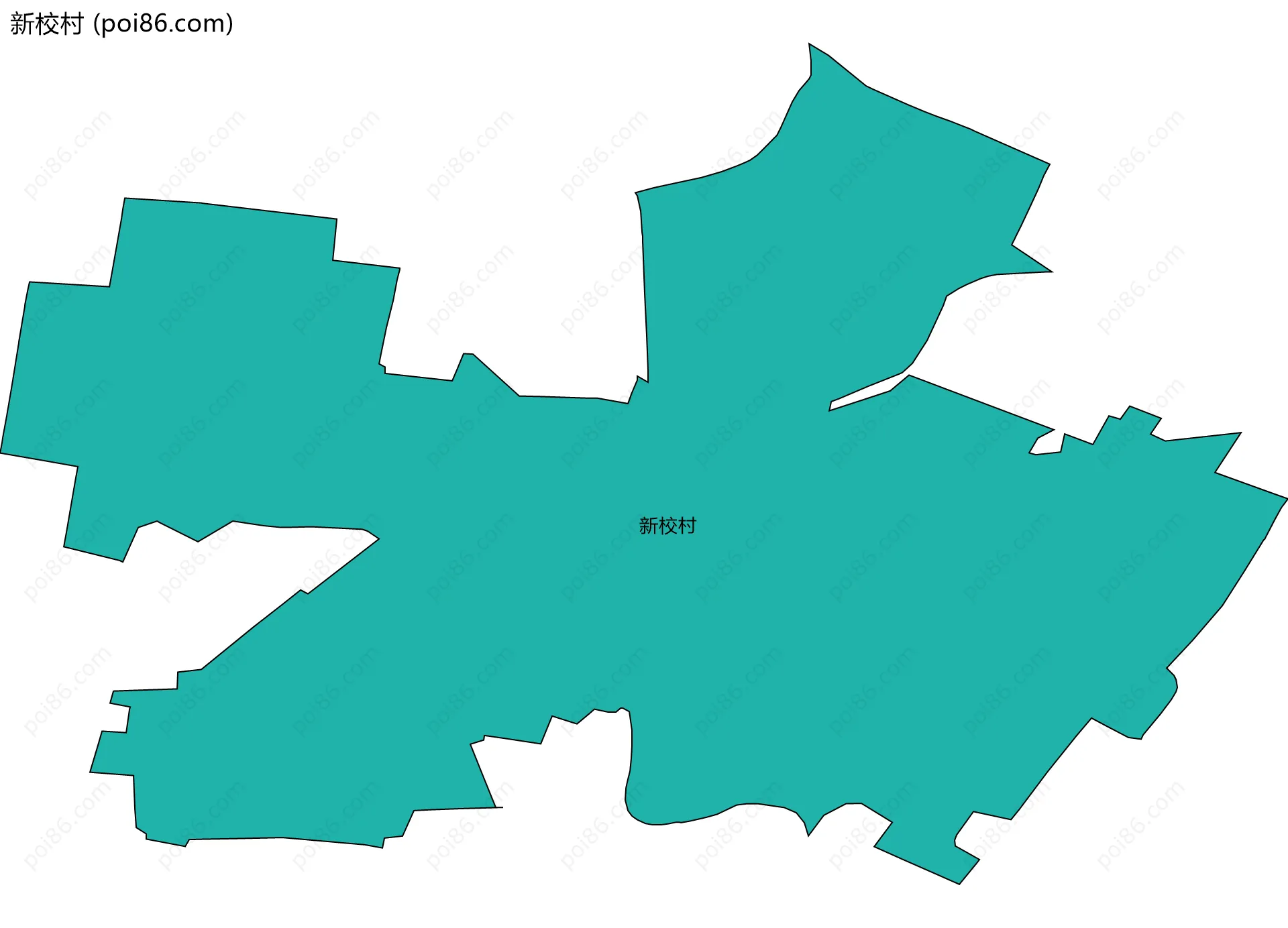 新校村边界地图
