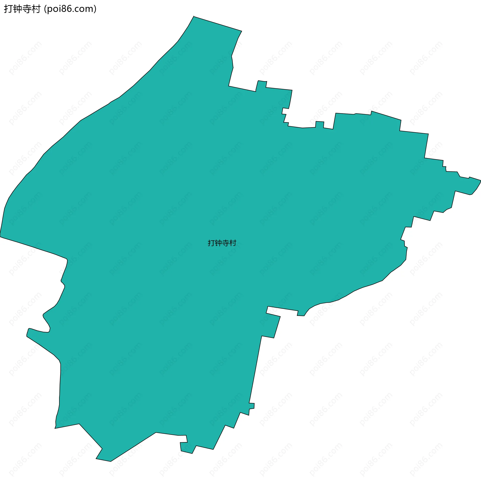 打钟寺村边界地图