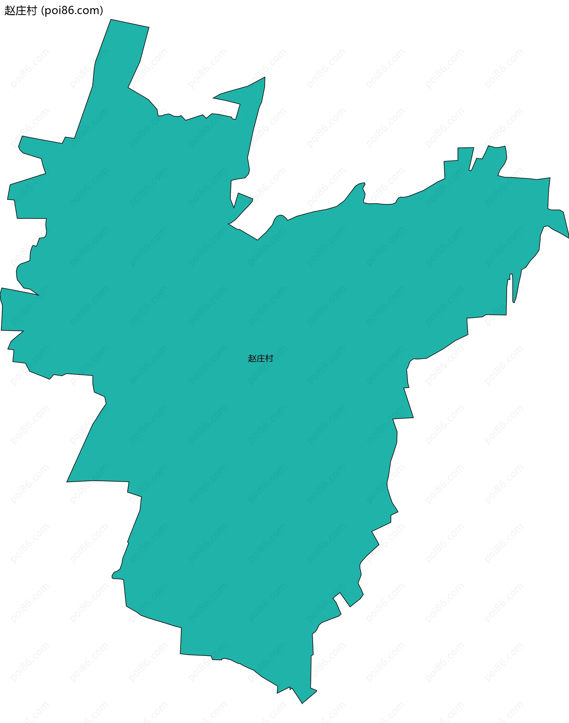 赵庄村边界地图