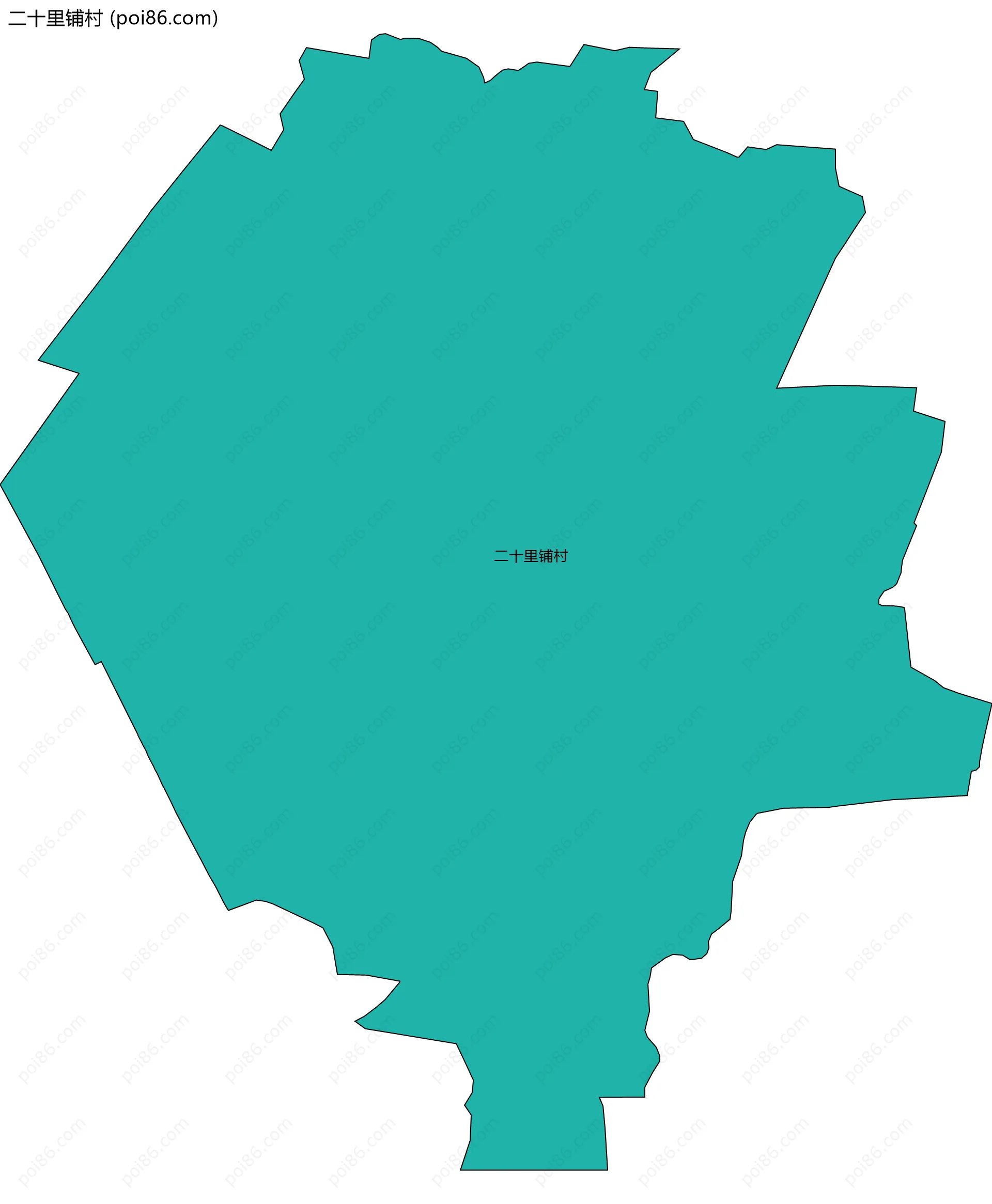 二十里铺村边界地图