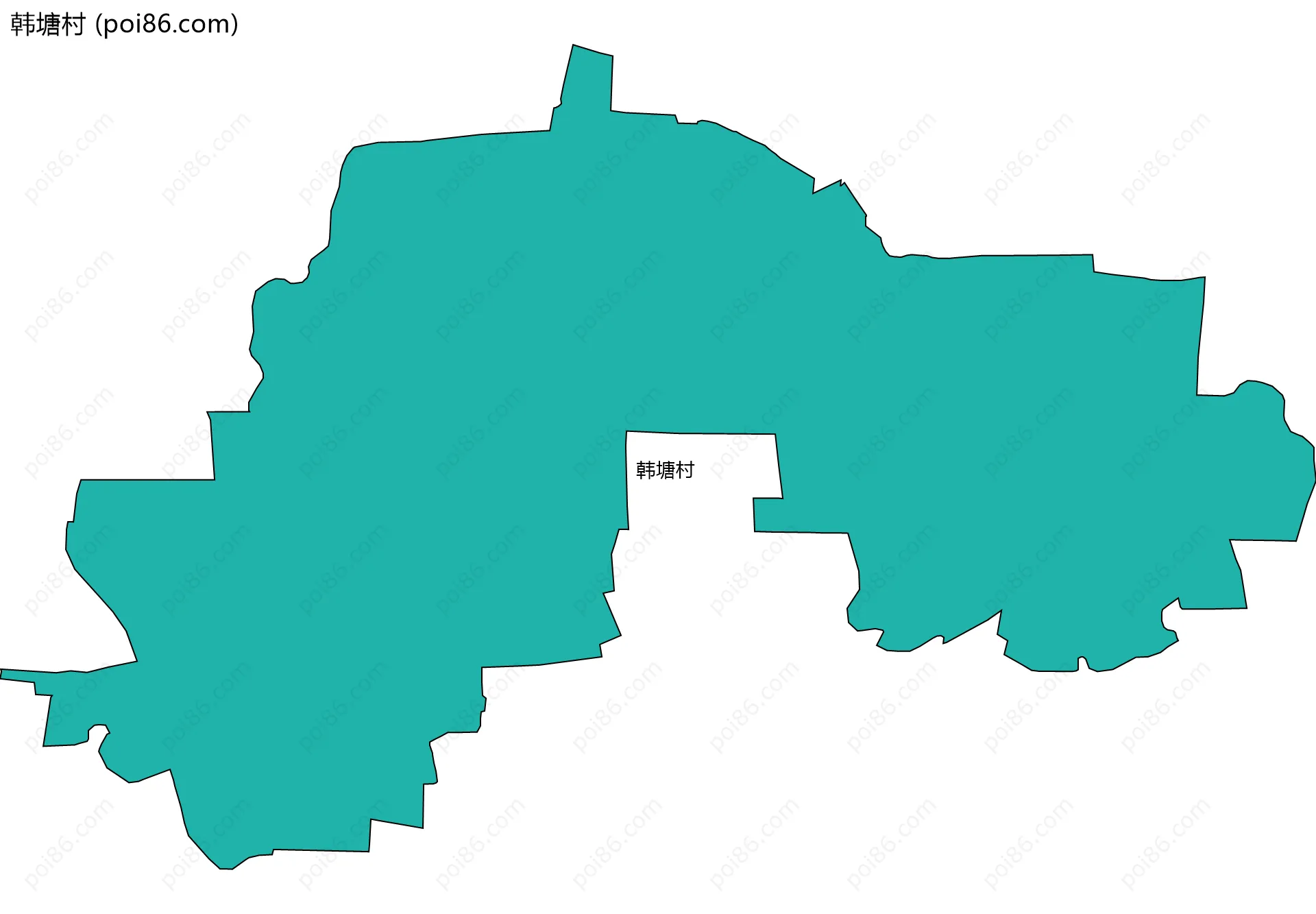 韩塘村边界地图