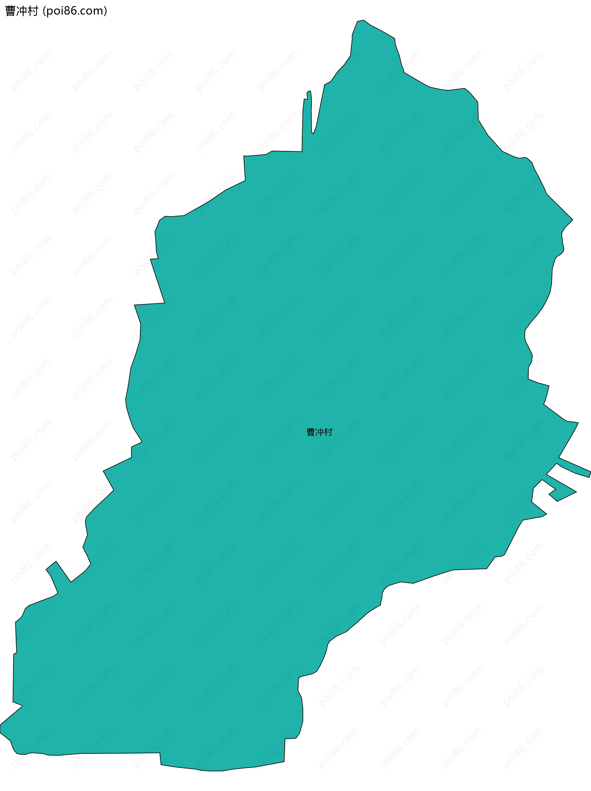 曹冲村边界地图