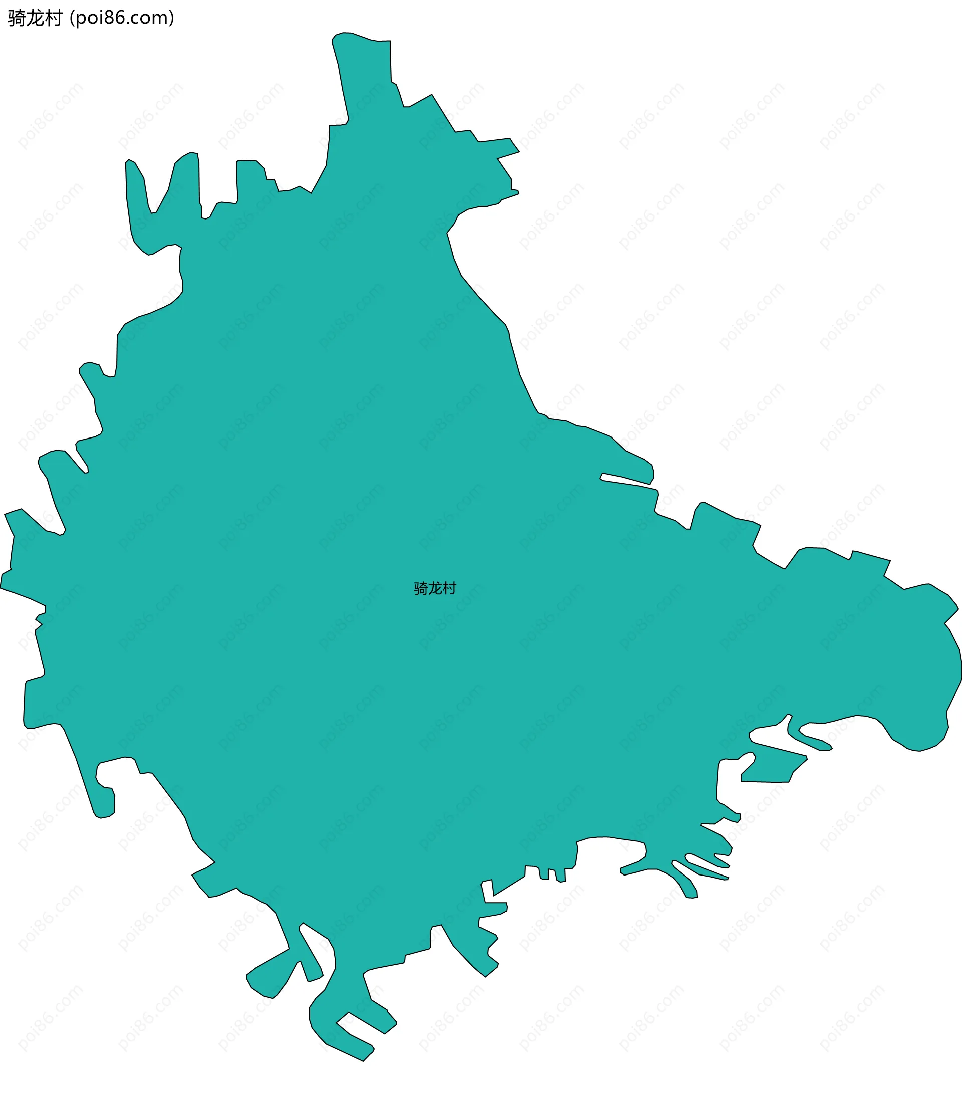骑龙村边界地图