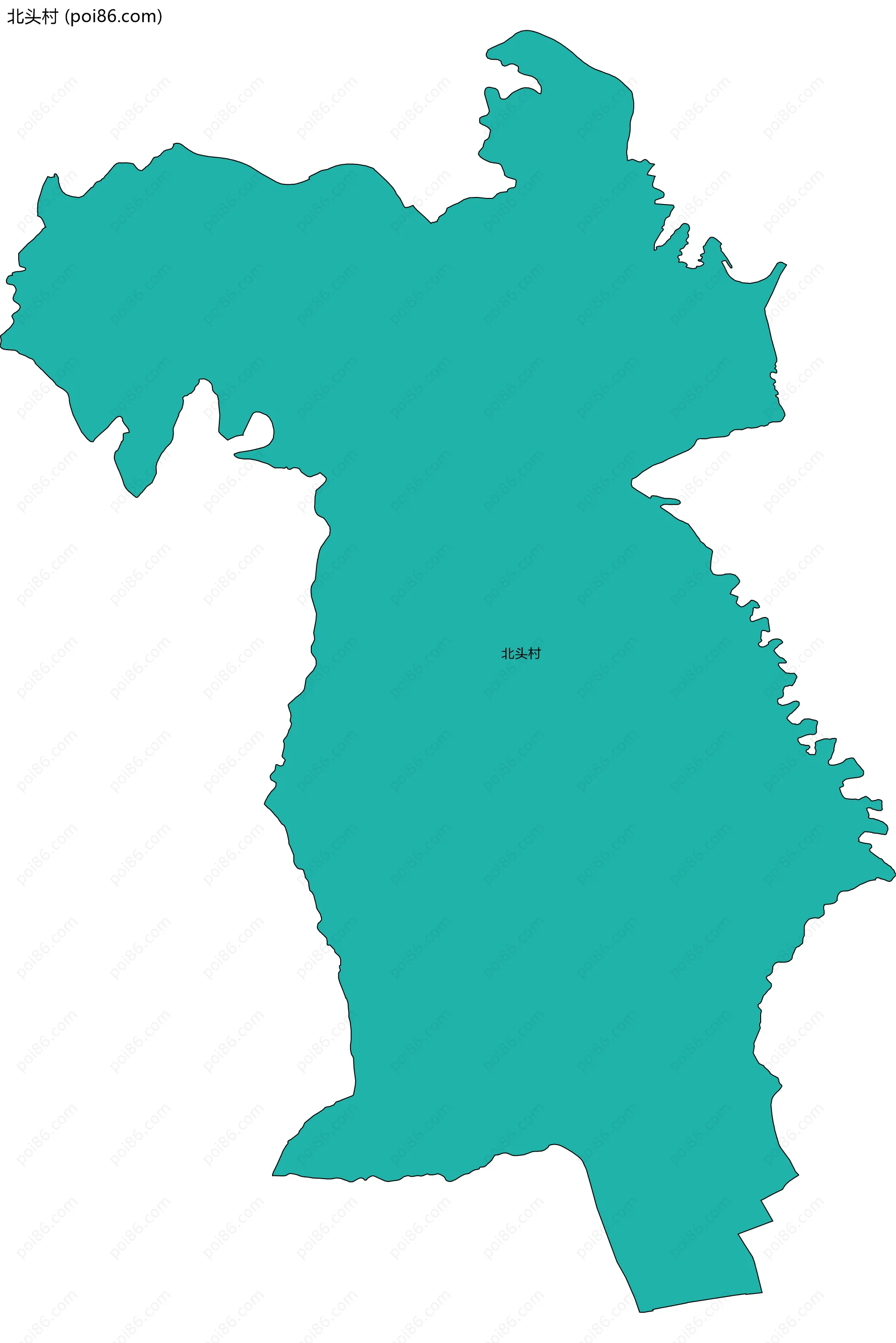 北头村边界地图