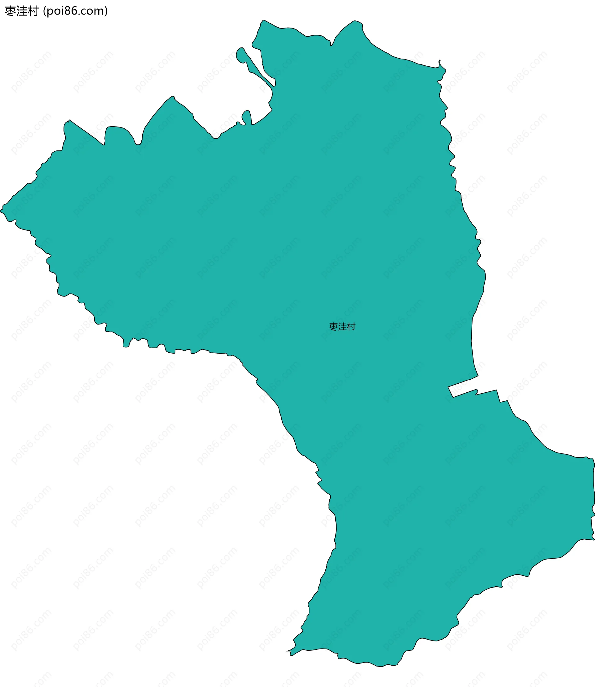 枣洼村边界地图