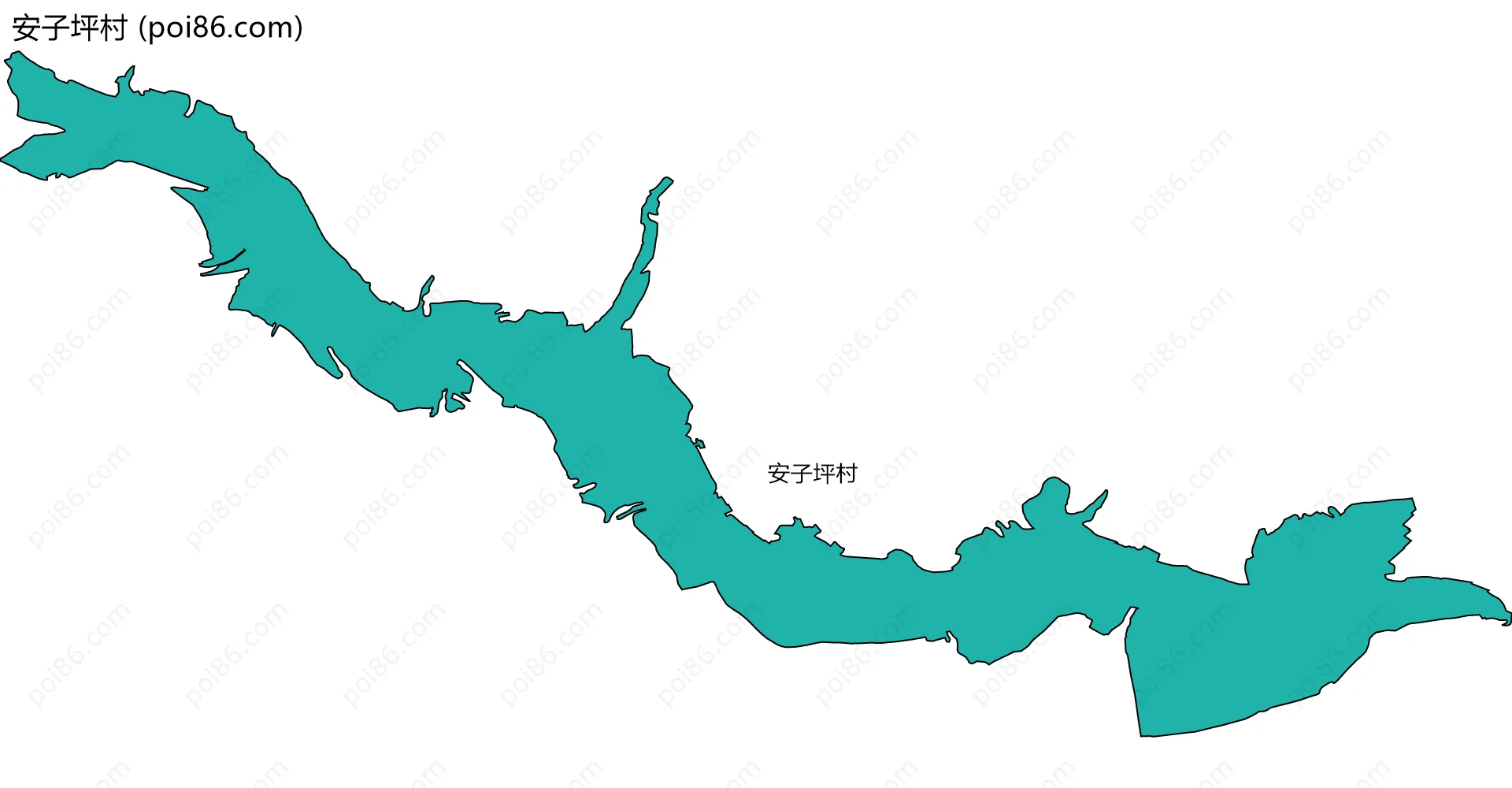 安子坪村边界地图