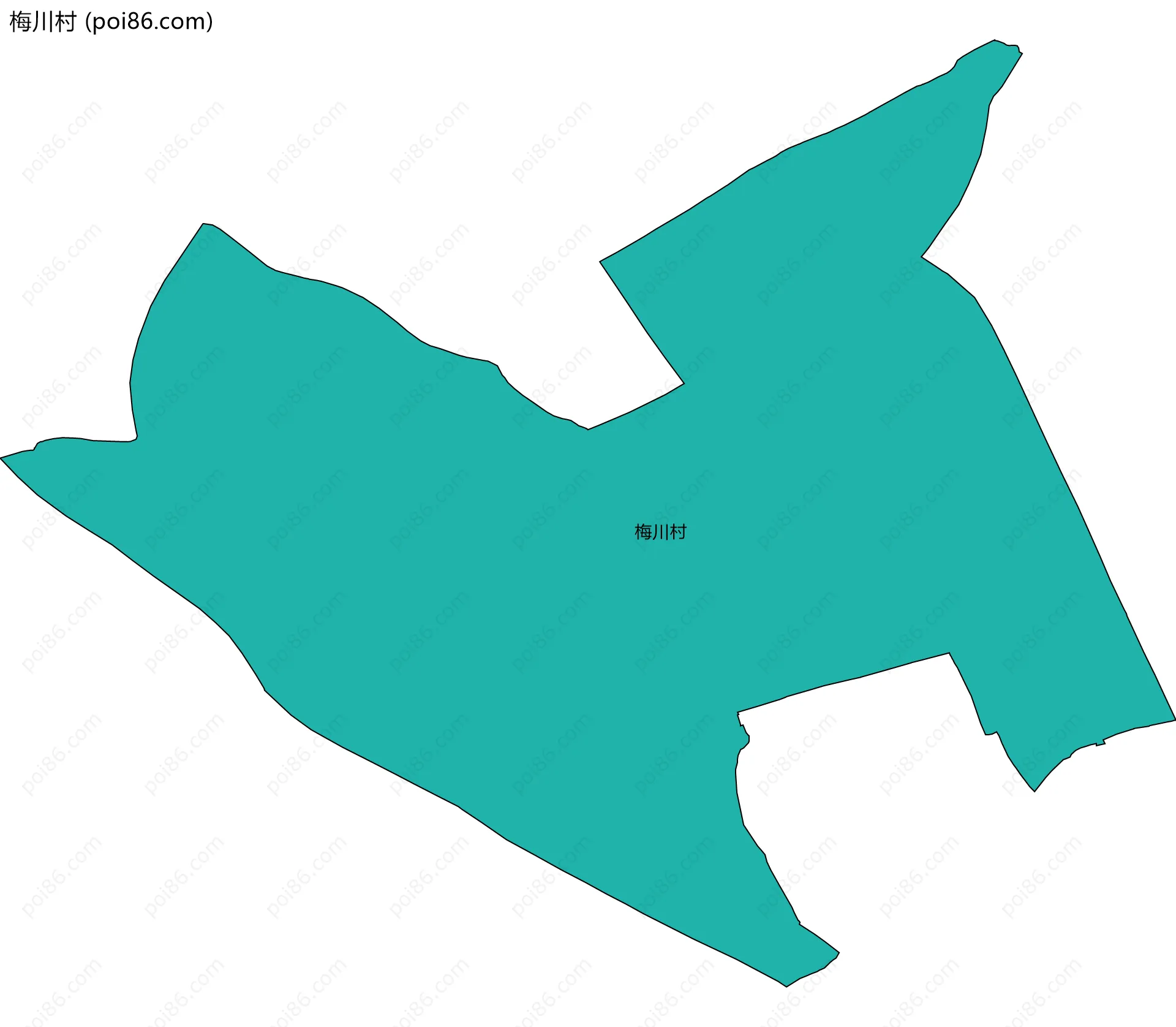 梅川村边界地图