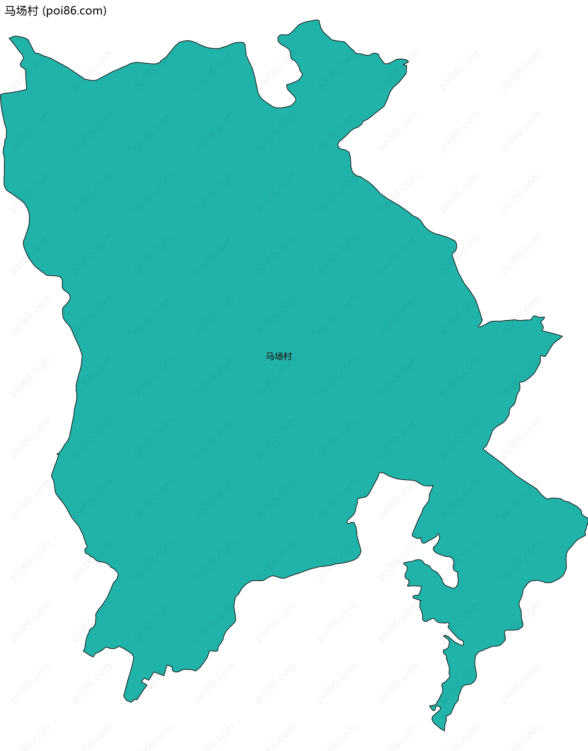 马场村边界地图