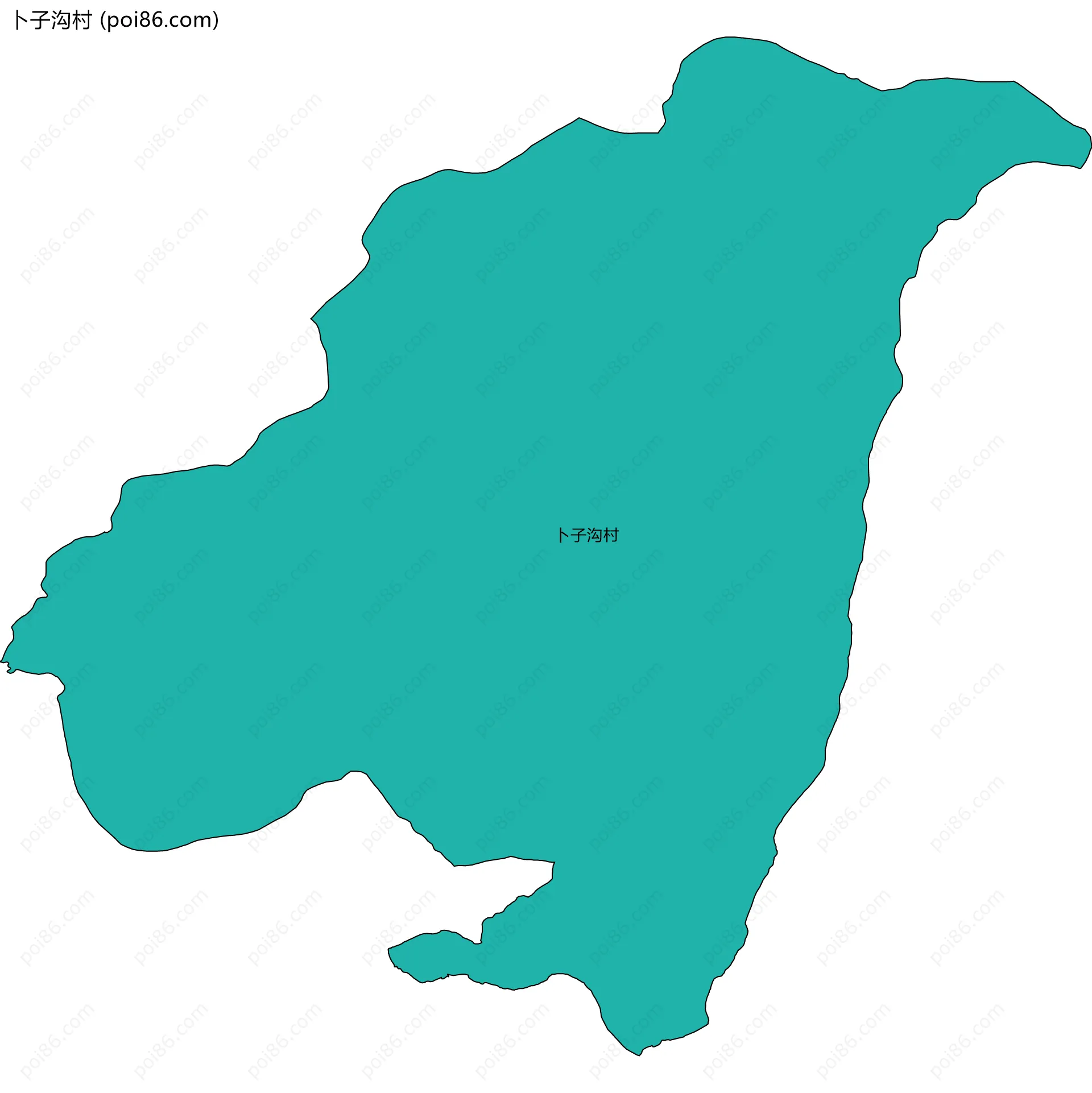 卜子沟村边界地图