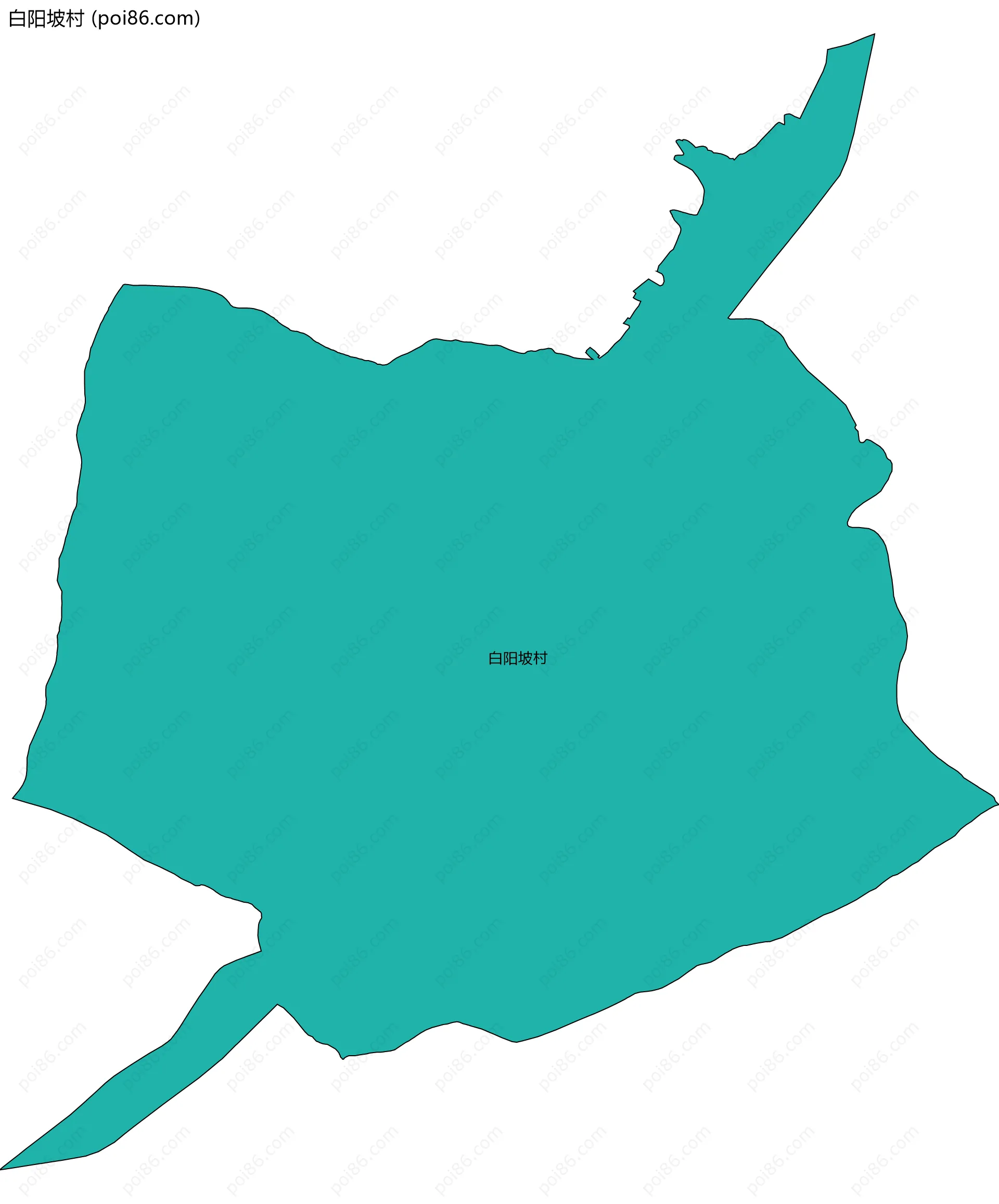 白阳坡村边界地图