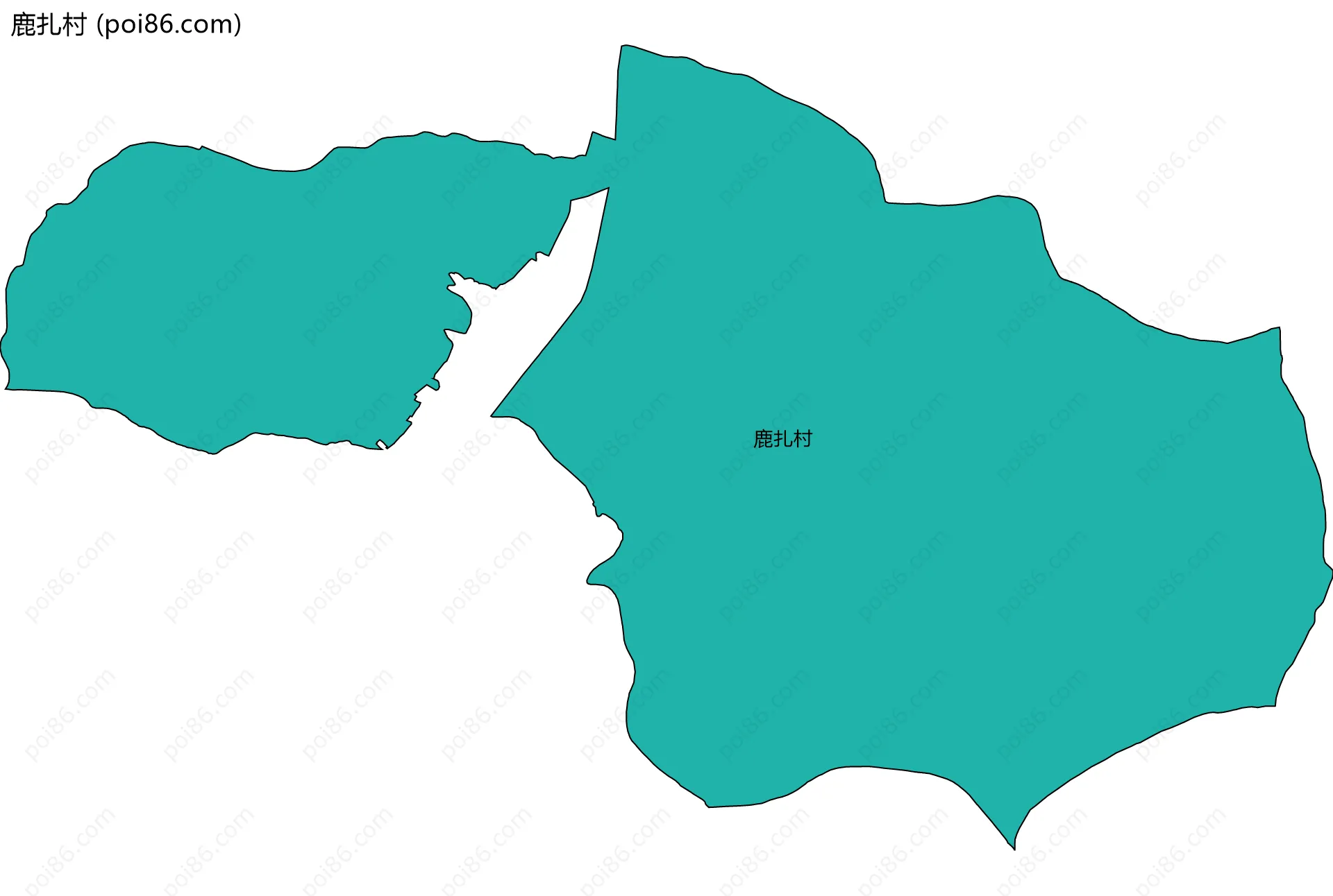 鹿扎村边界地图