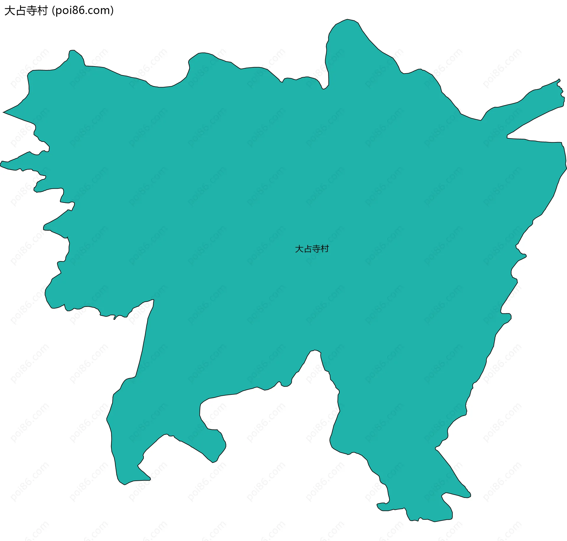 大占寺村边界地图