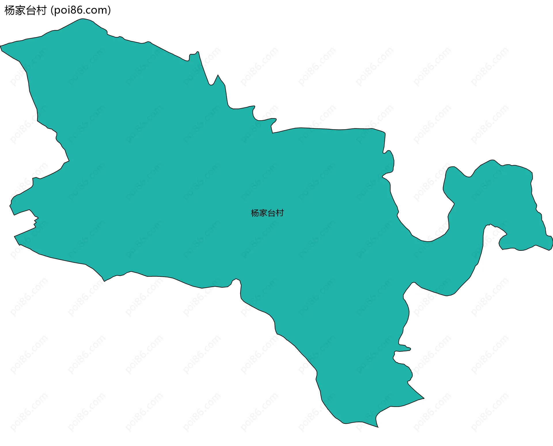 杨家台村边界地图
