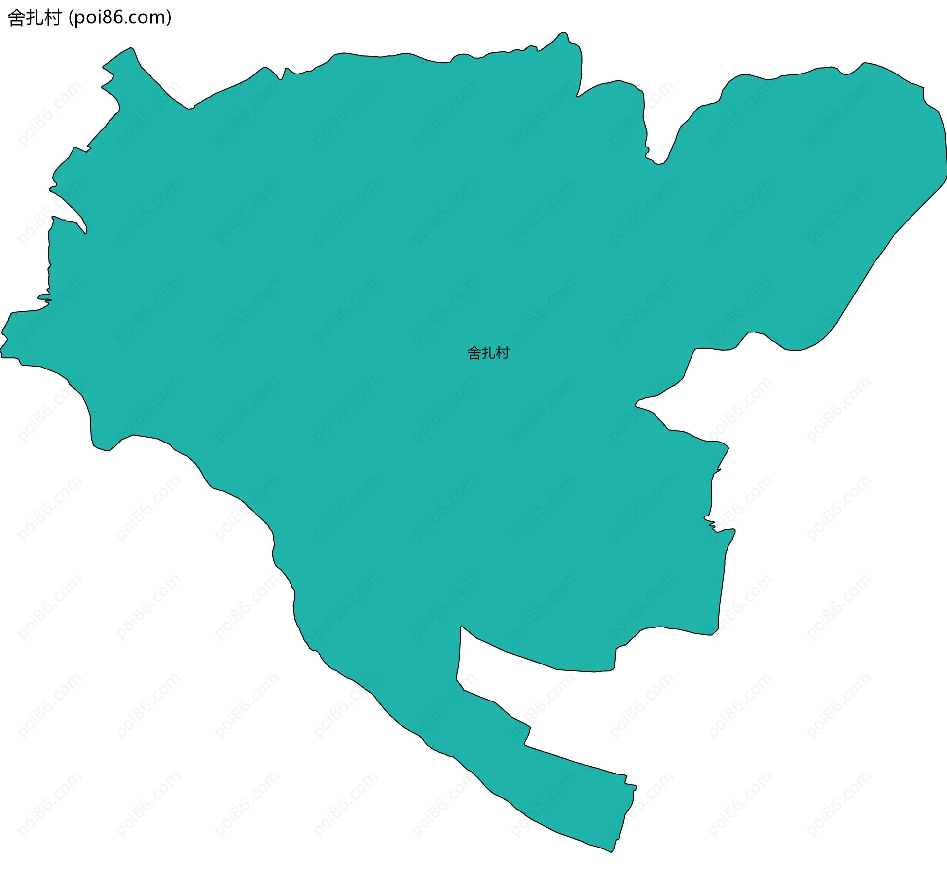 舍扎村边界地图