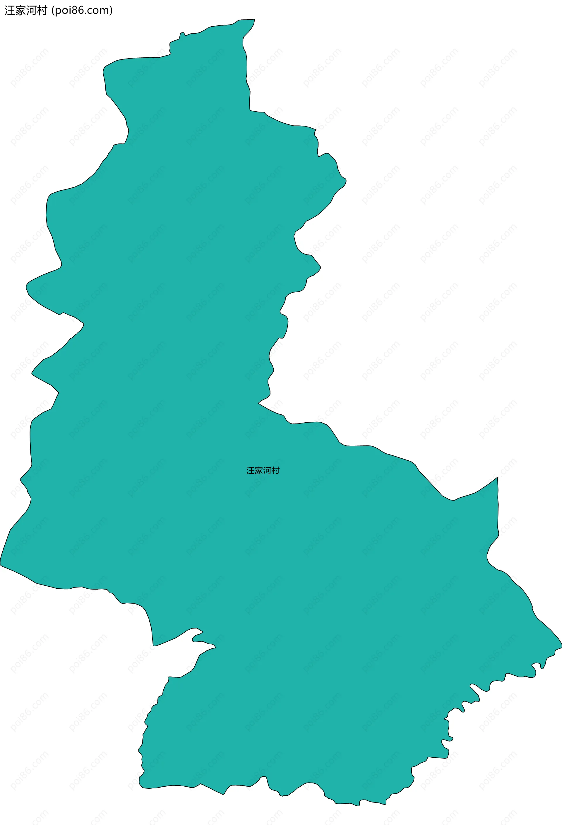 汪家河村边界地图