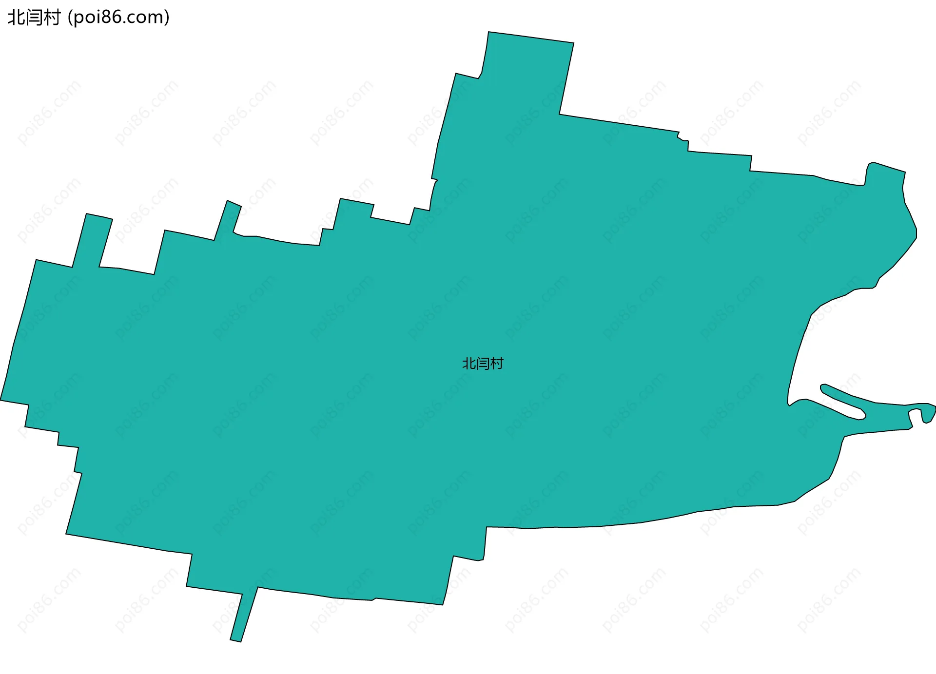 北闫村边界地图