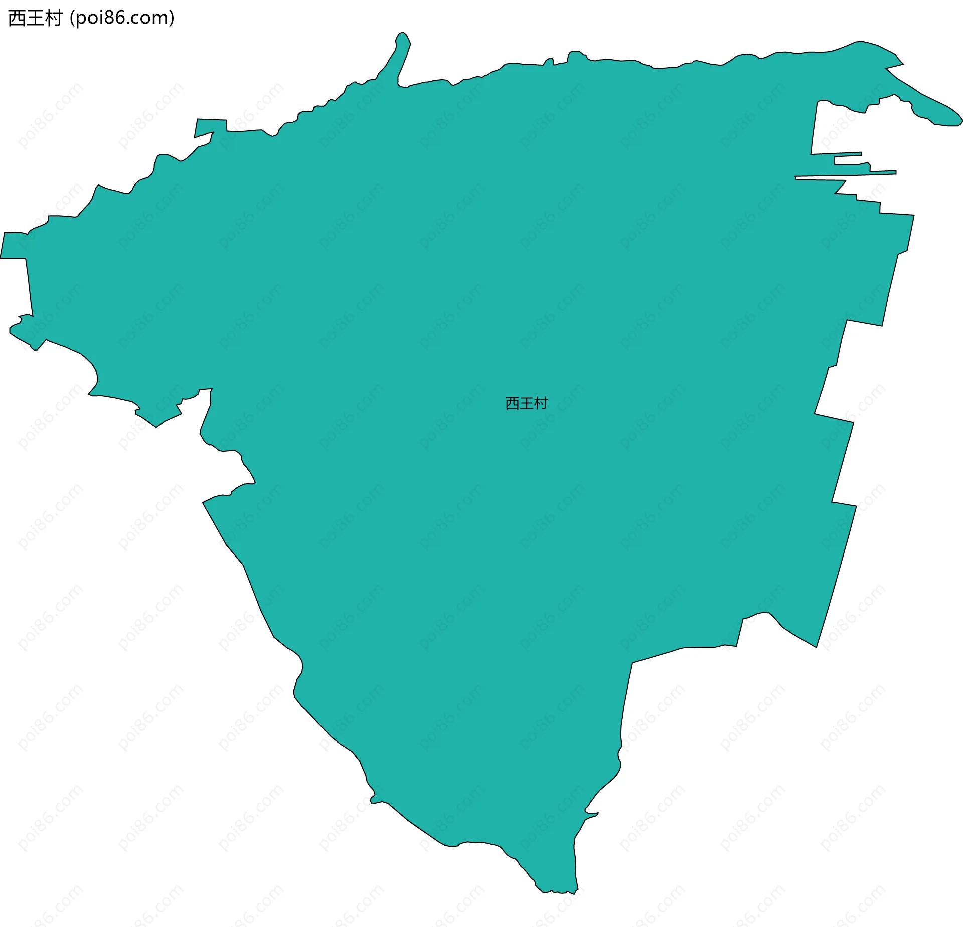 西王村边界地图