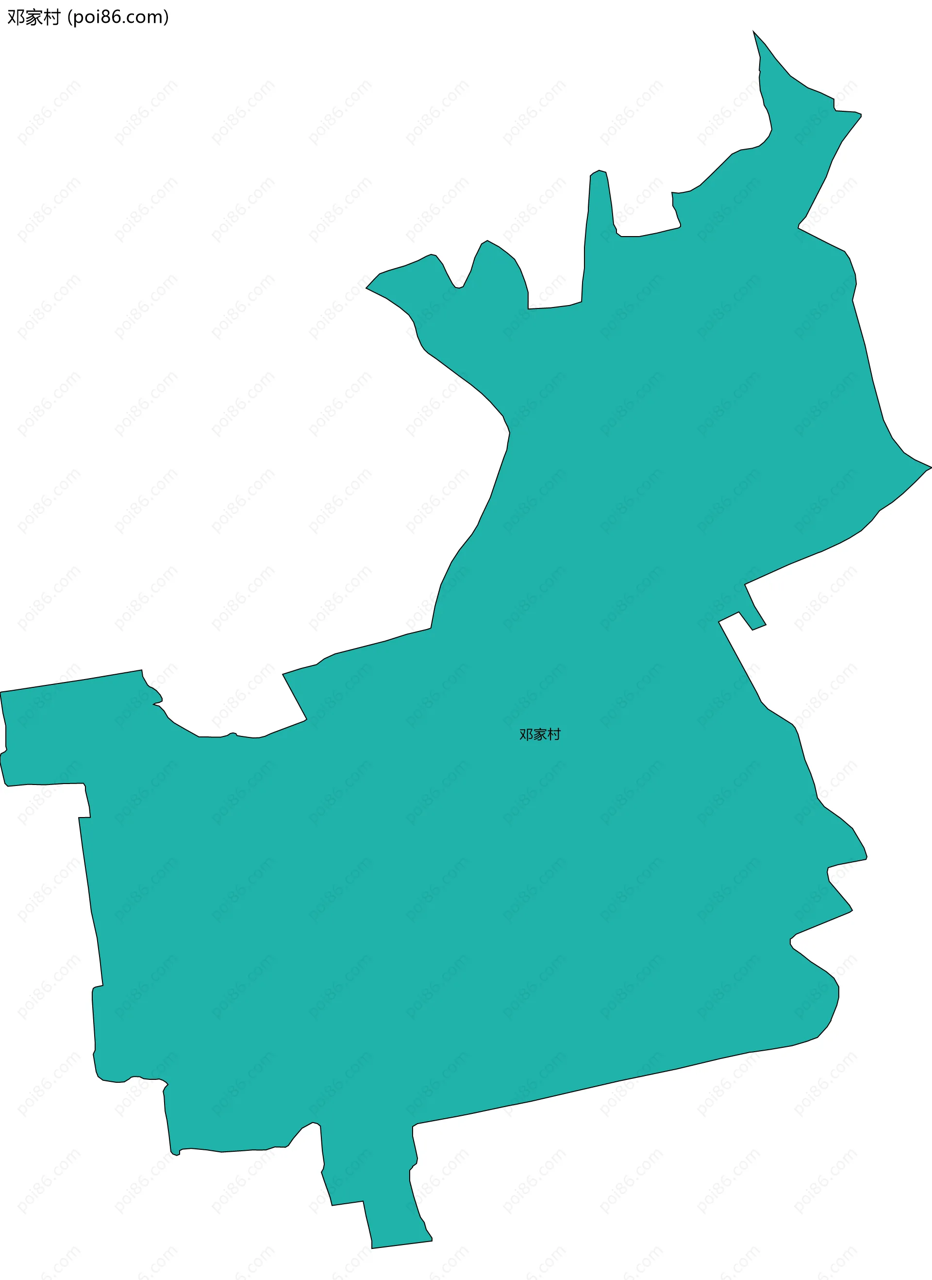 邓家村边界地图