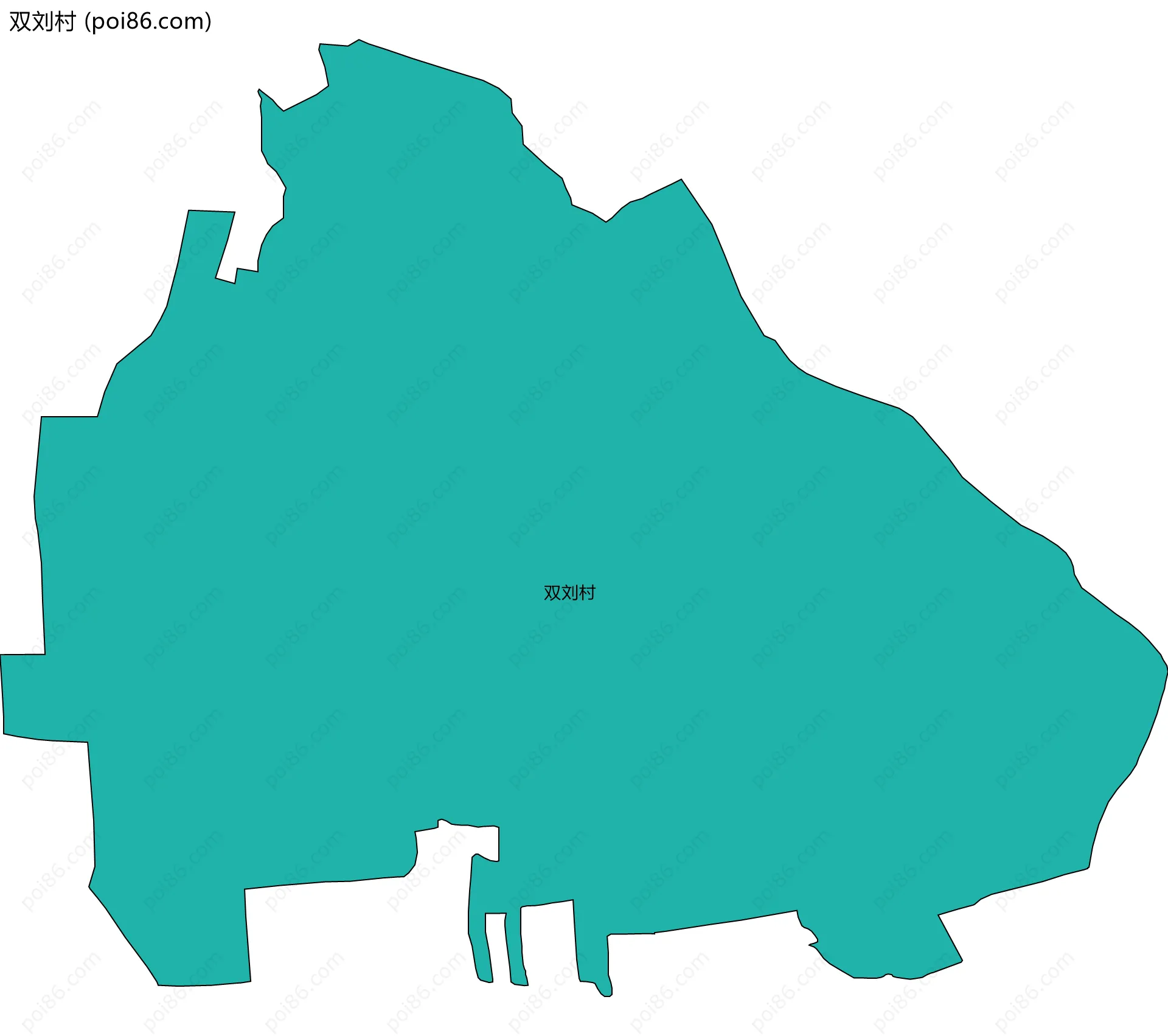 双刘村边界地图