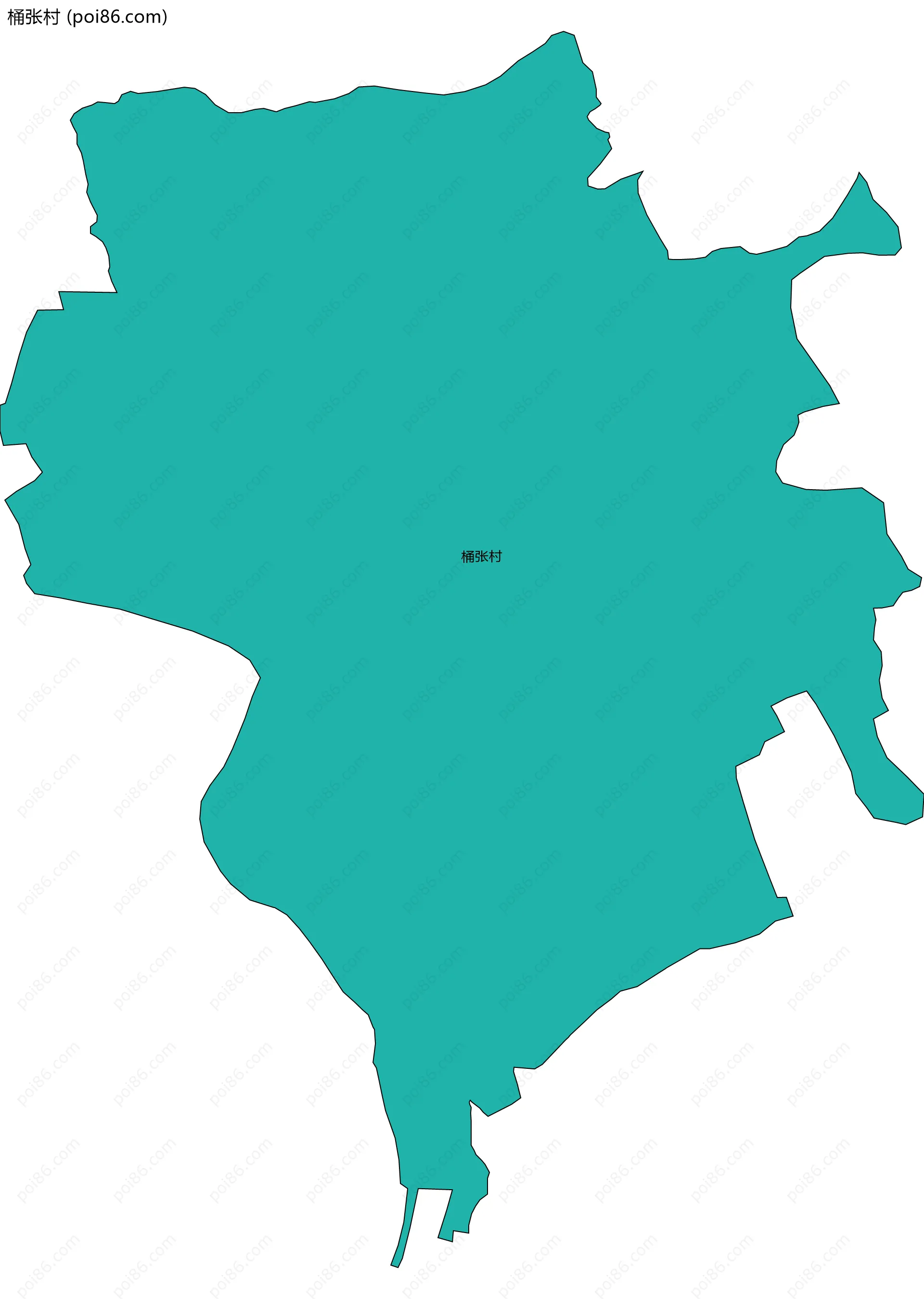 桶张村边界地图